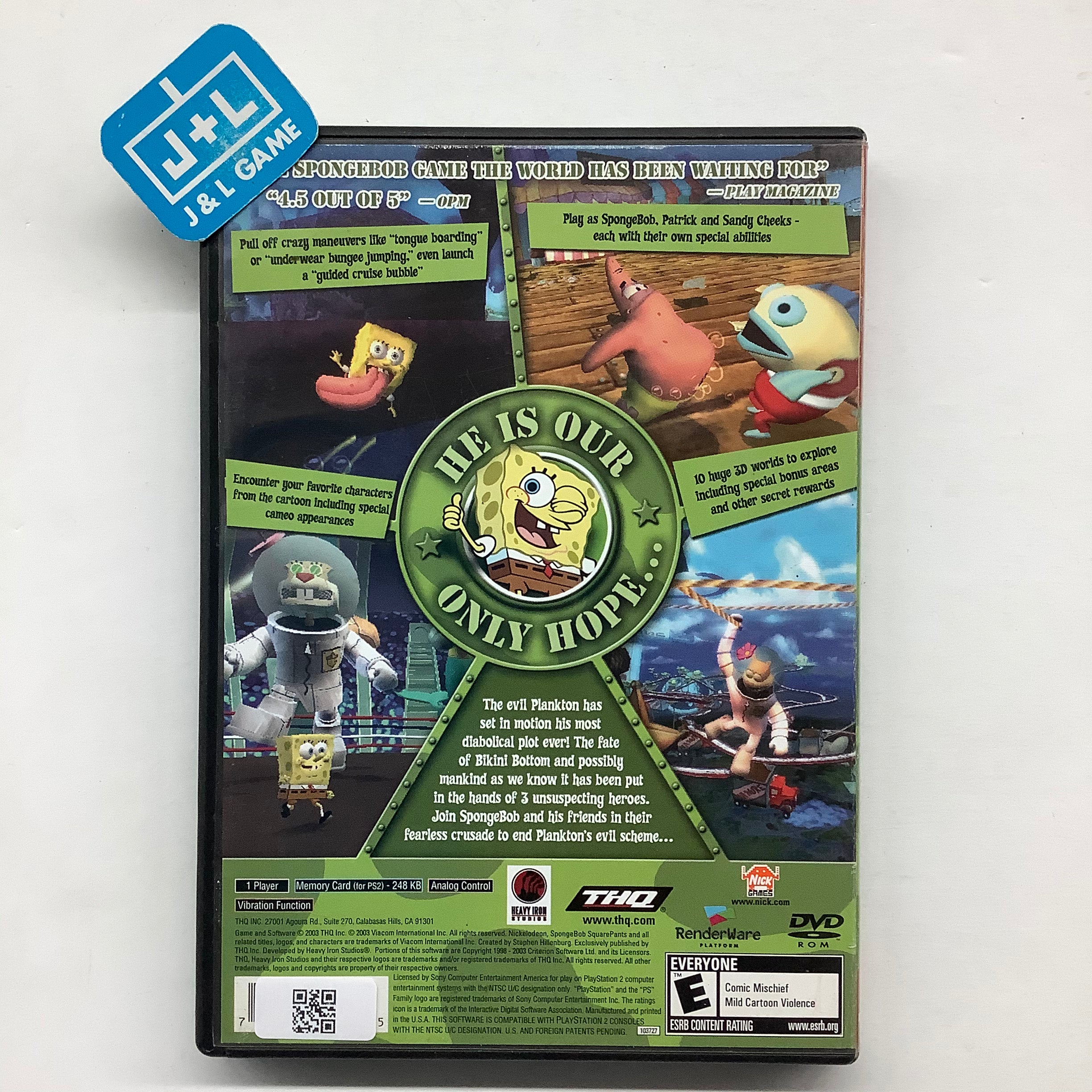 SpongeBob SquarePants: Battle for Bikini Bottom (Greatest Hits) - (PS2) PlayStation 2 [Pre-Owned] Video Games THQ   