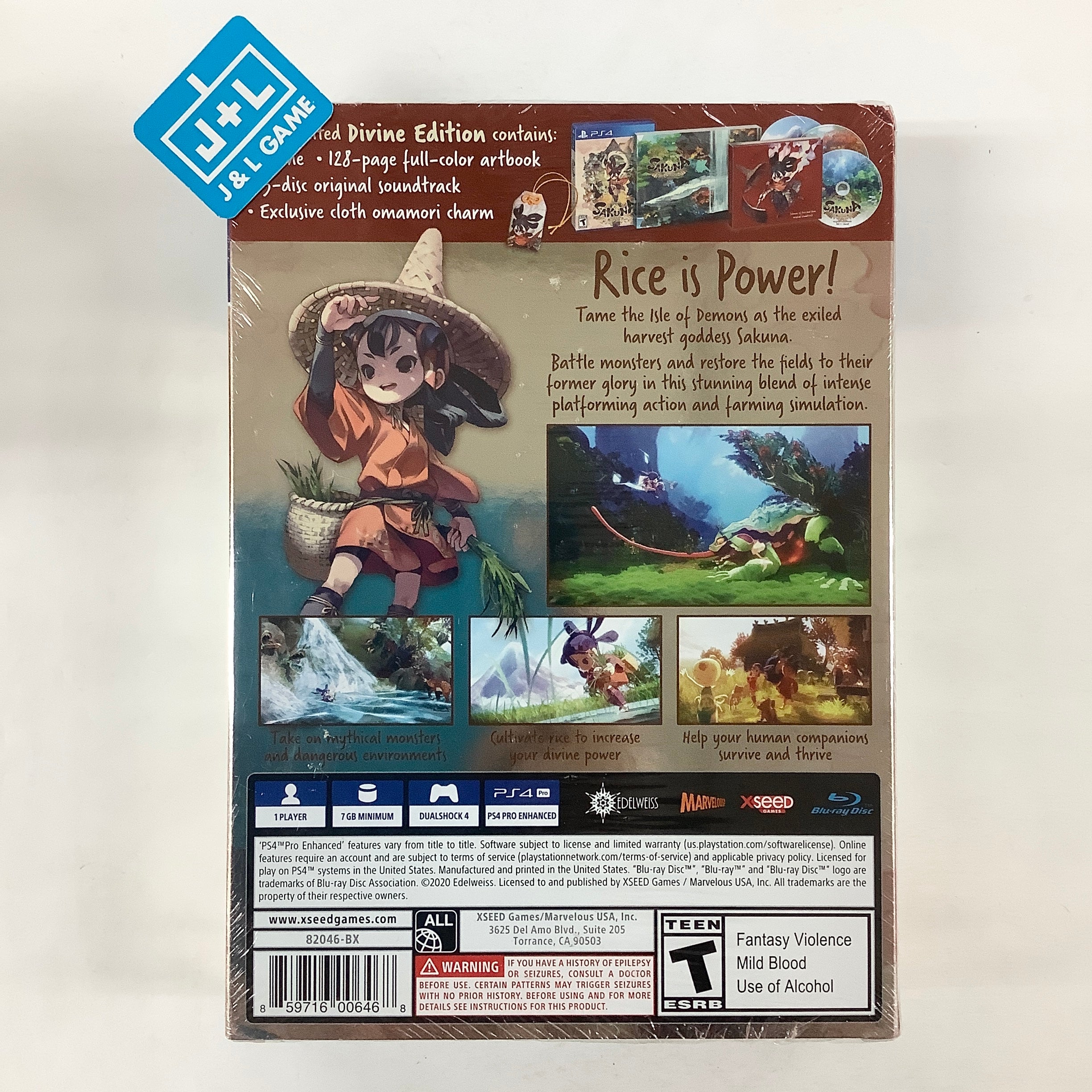 Sakuna: of Rice and Ruin Divine Edition - (PS4) PlayStation 4 Video Games Xseed   