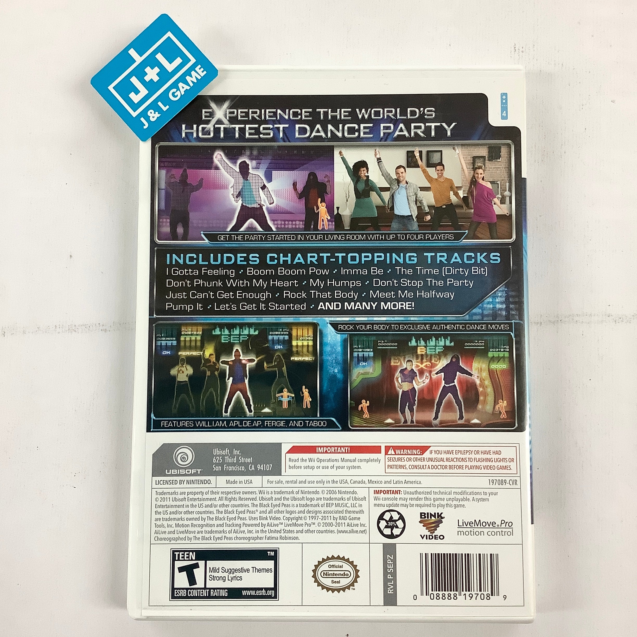 The Black Eyed Peas Experience - Nintendo Wii [Pre-Owned] Video Games Ubisoft   