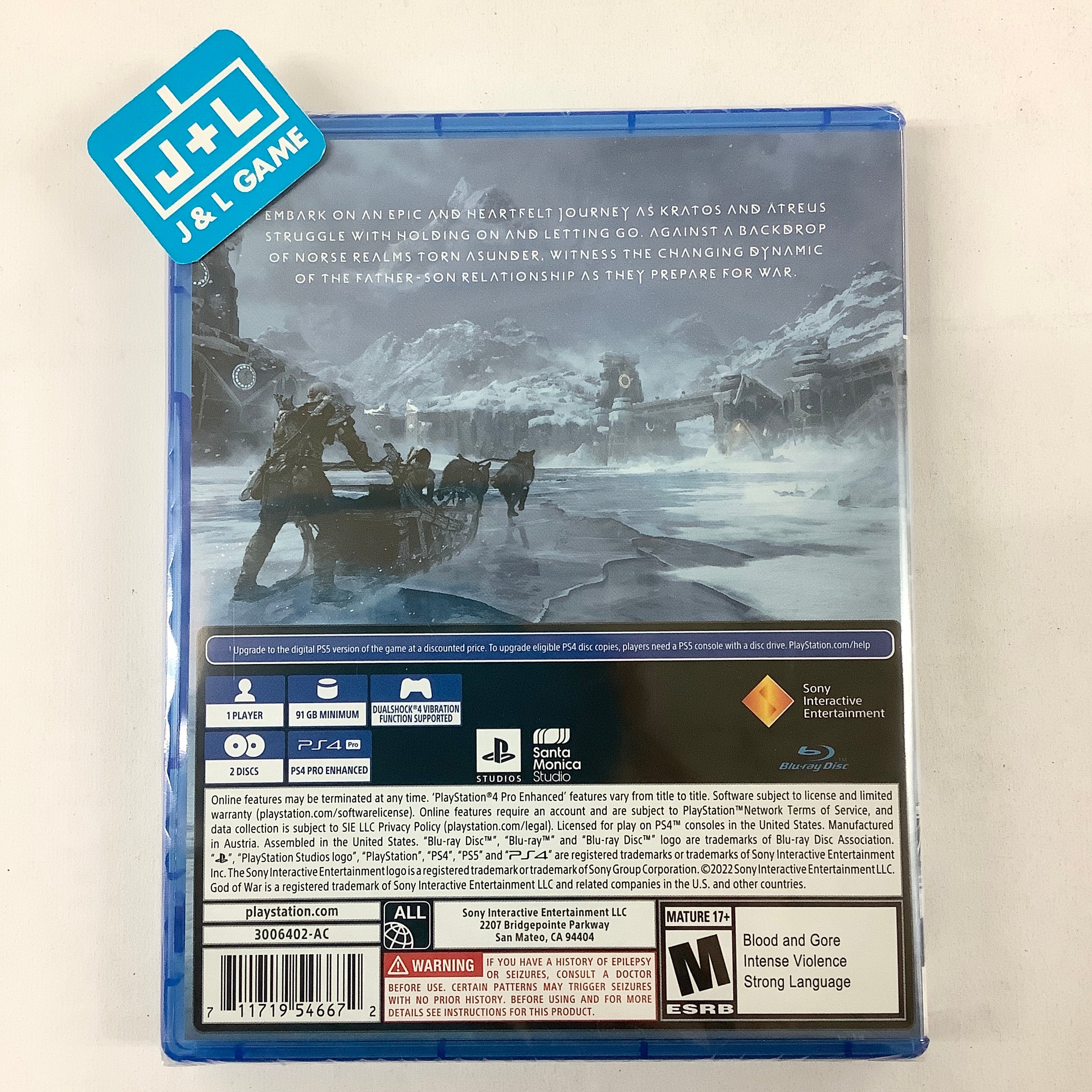 God of War Ragnarök - (PS4) PlayStation 4 Video Games PlayStation   