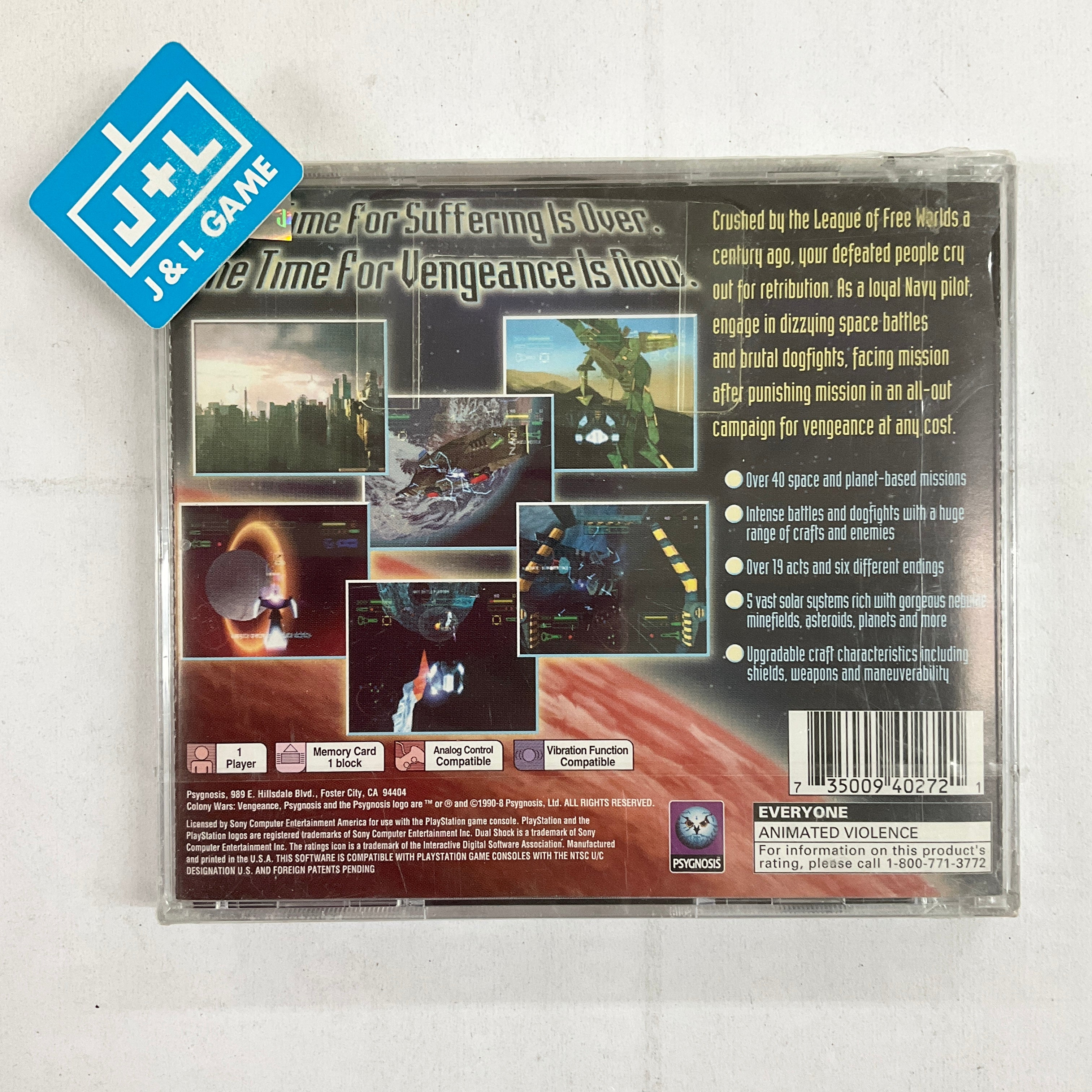 Colony Wars: Vengeance (PS1) PlayStation J&L Game
