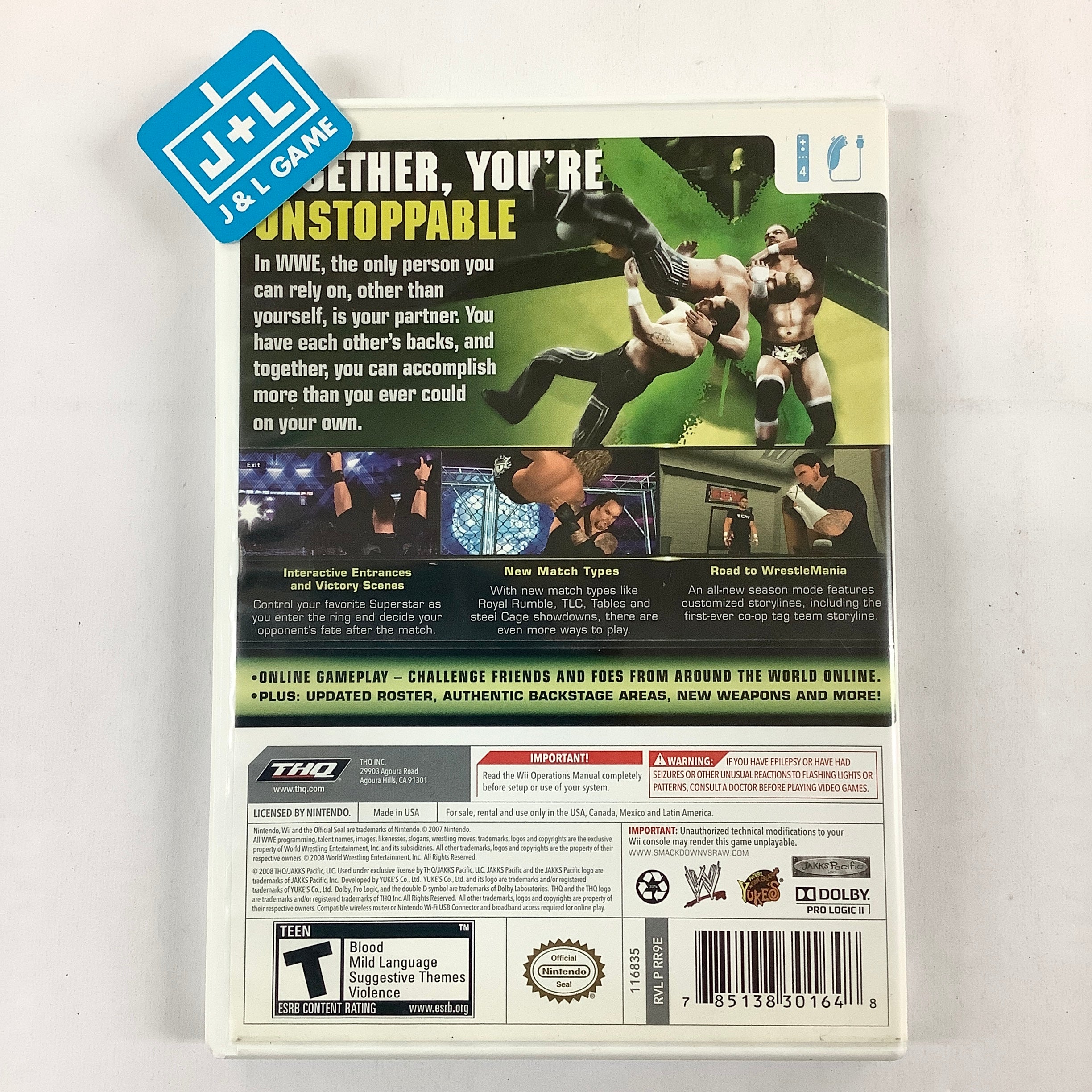 WWE SmackDown vs. Raw 2009 - Nintendo Wii [Pre-Owned] Video Games THQ   