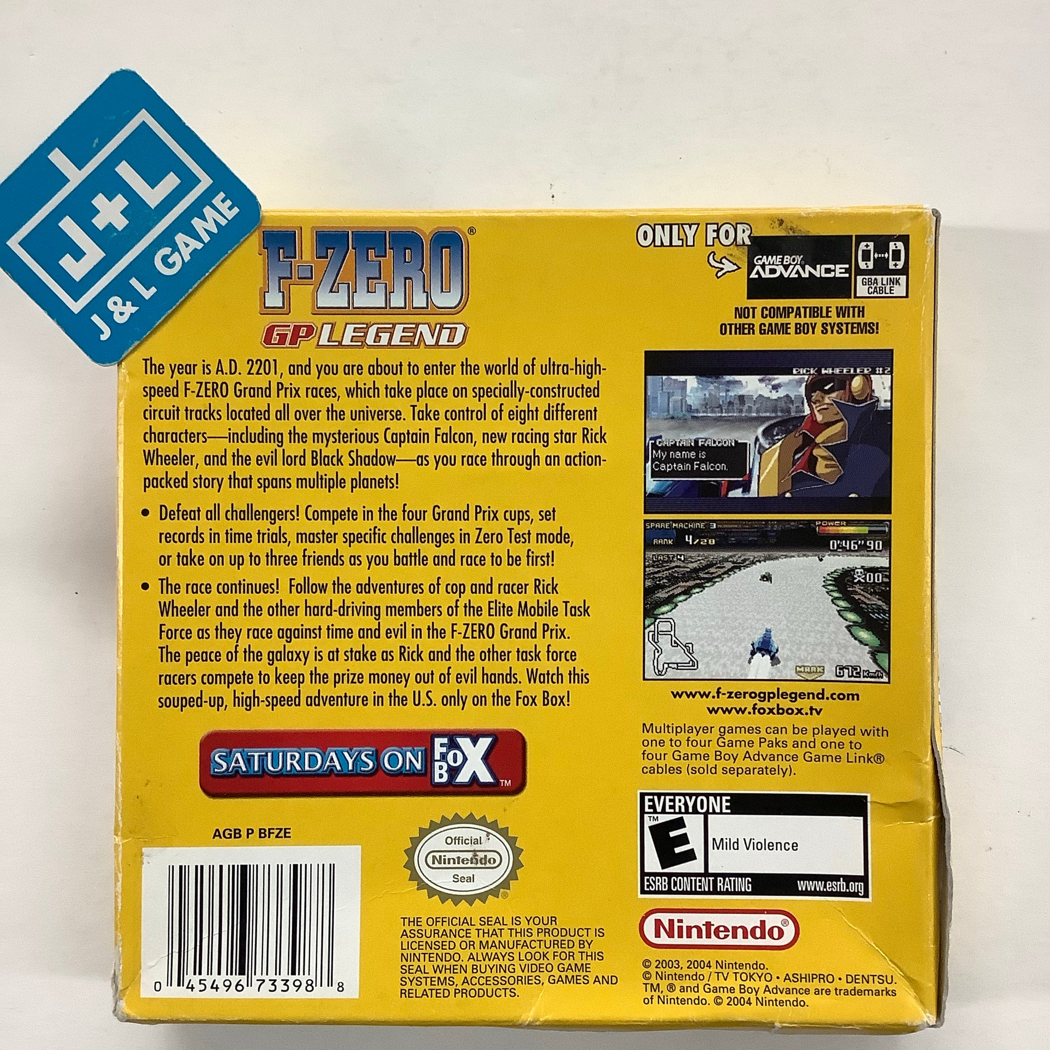 F-Zero GP Legend Sur Game Boy Advance – Cartouche GBA – Comme Neuf – 2003