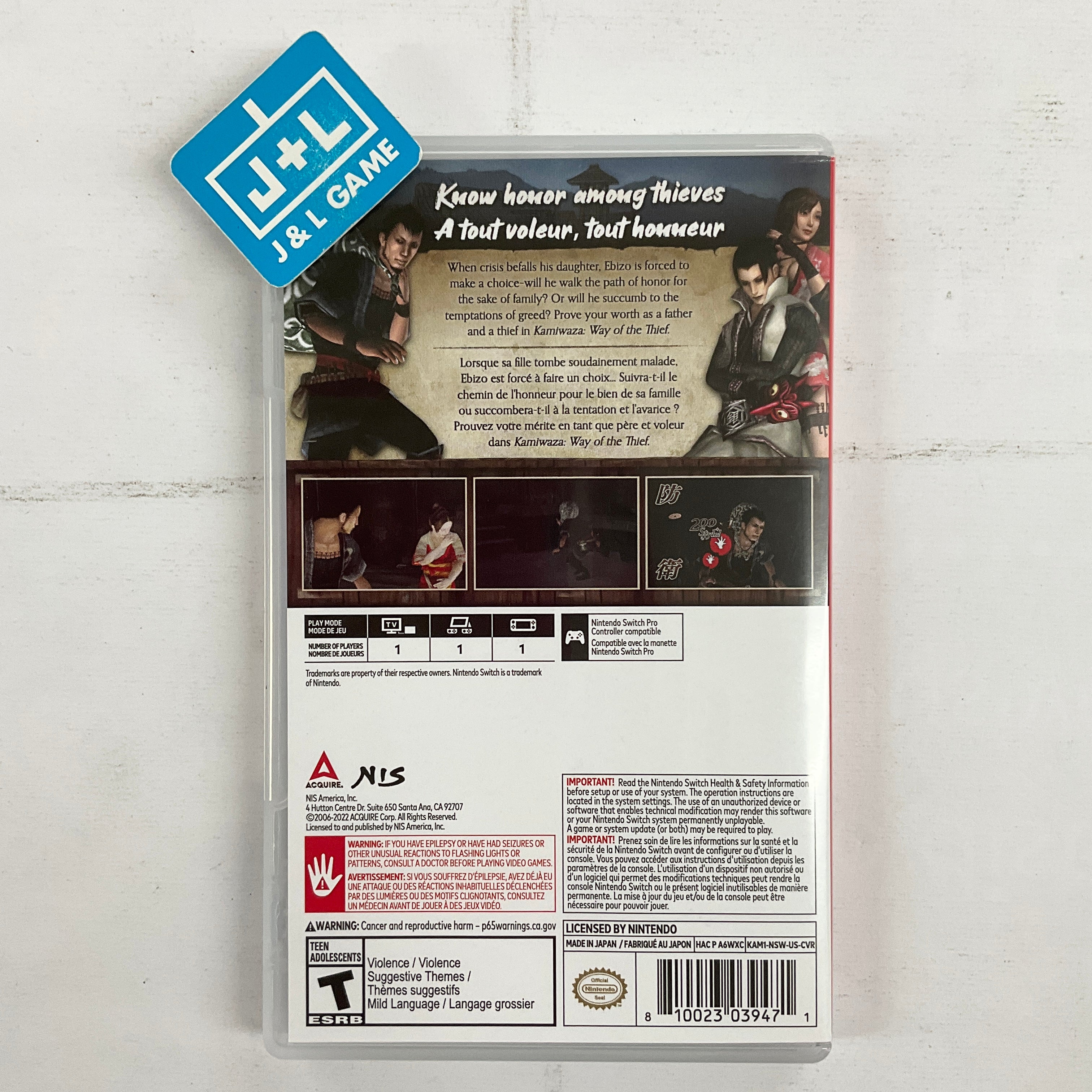 Kamiwaza: Way of the Thief - (NSW) Nintendo Switch [UNBOXING] Video Games NIS America   