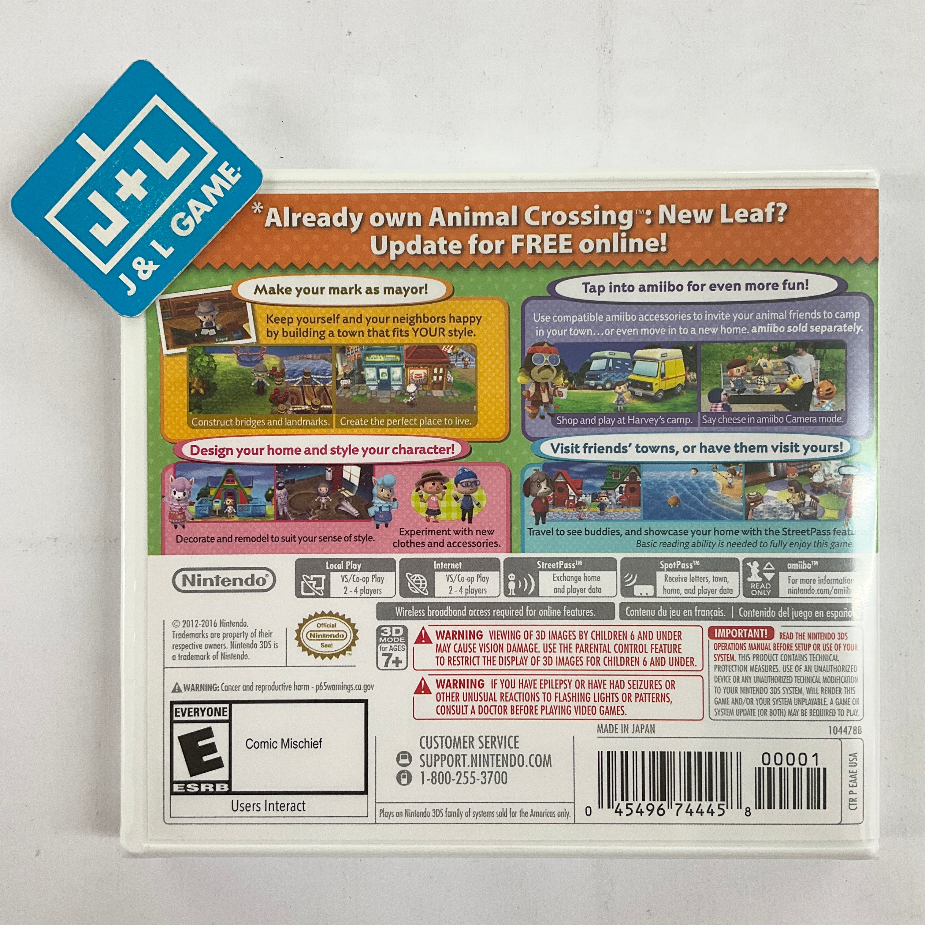 Animal Crossing New Leaf (Nintendo Selects) - Nintendo 3DS Video Games Nintendo   