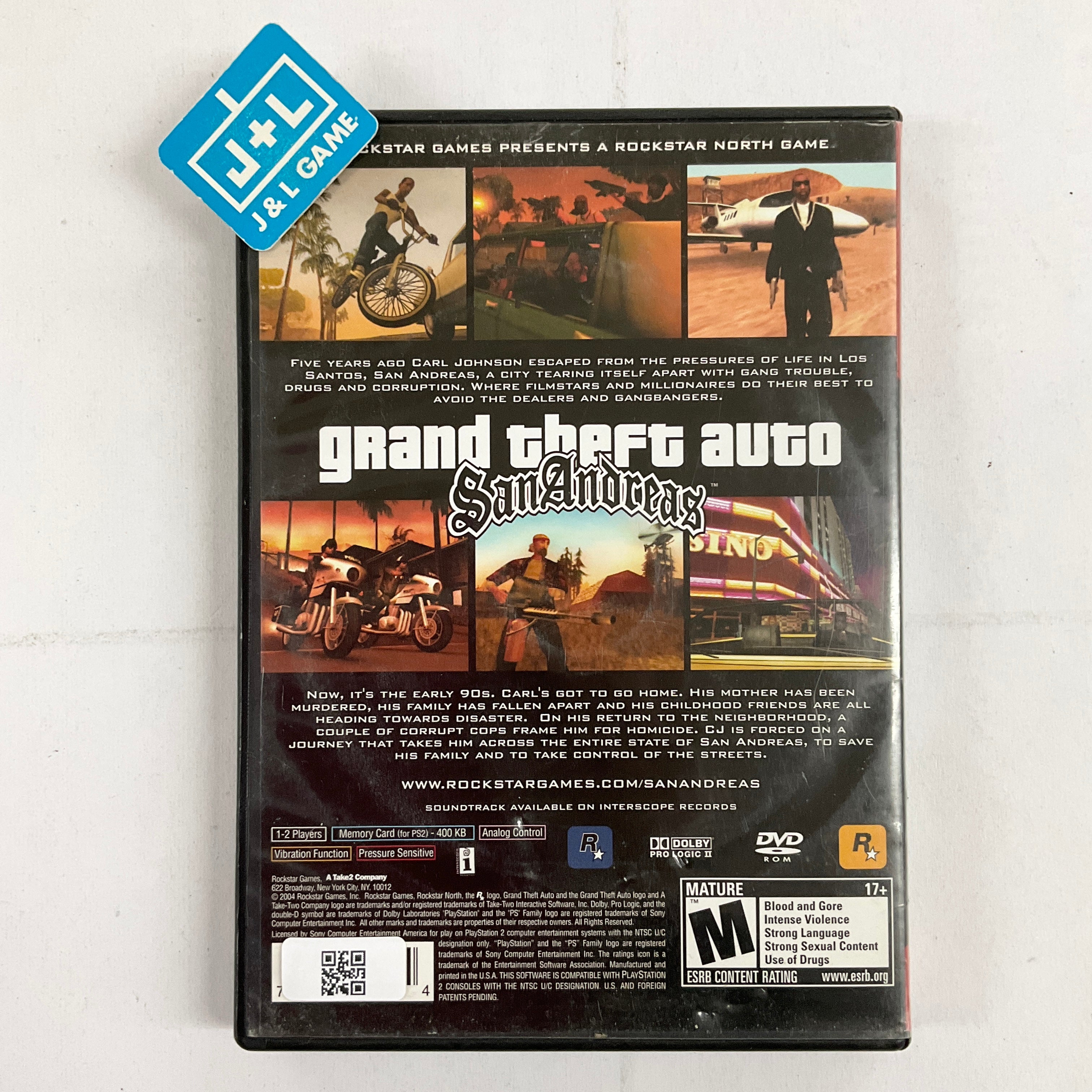 Grand Theft Auto: San Andreas (Greatest Hits) - (PS2) PlayStation 2 [Pre-Owned] Video Games Rockstar Games   