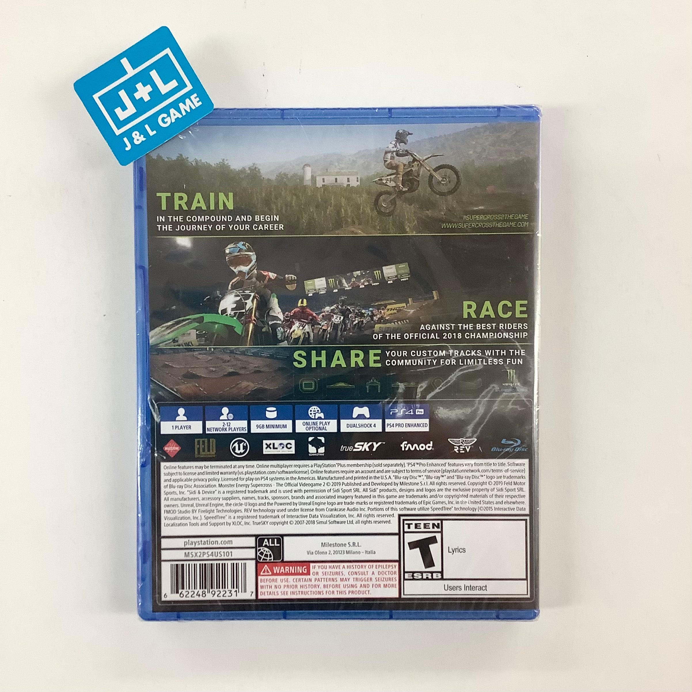 Monster Energy Supercross 2 The Official Videogame - (PS4) PlayStation 4 Video Games Milestone   
