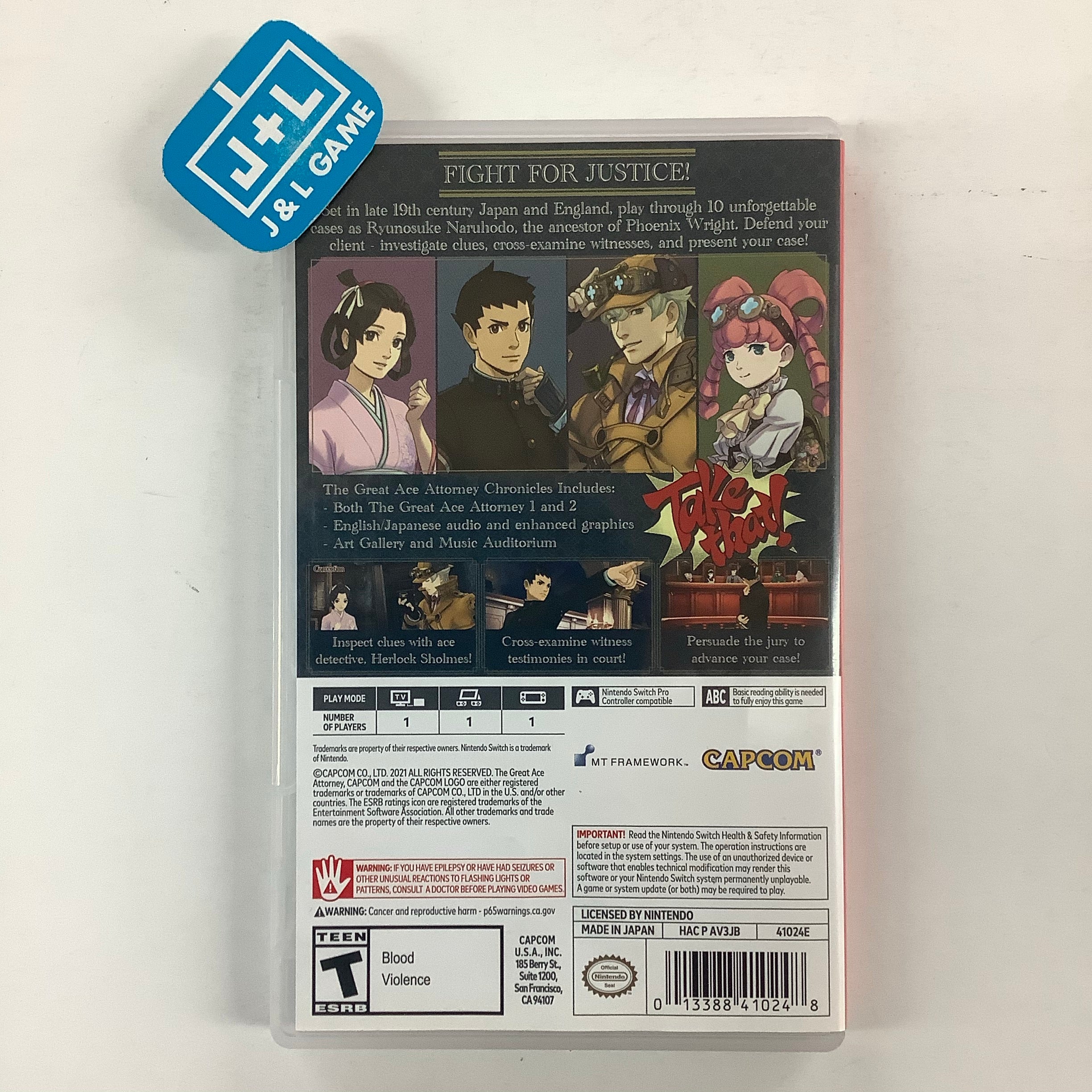 The Great Ace Attorney Chronicles - (NSW) Nintendo Switch [Pre-Owned] Video Games Capcom   