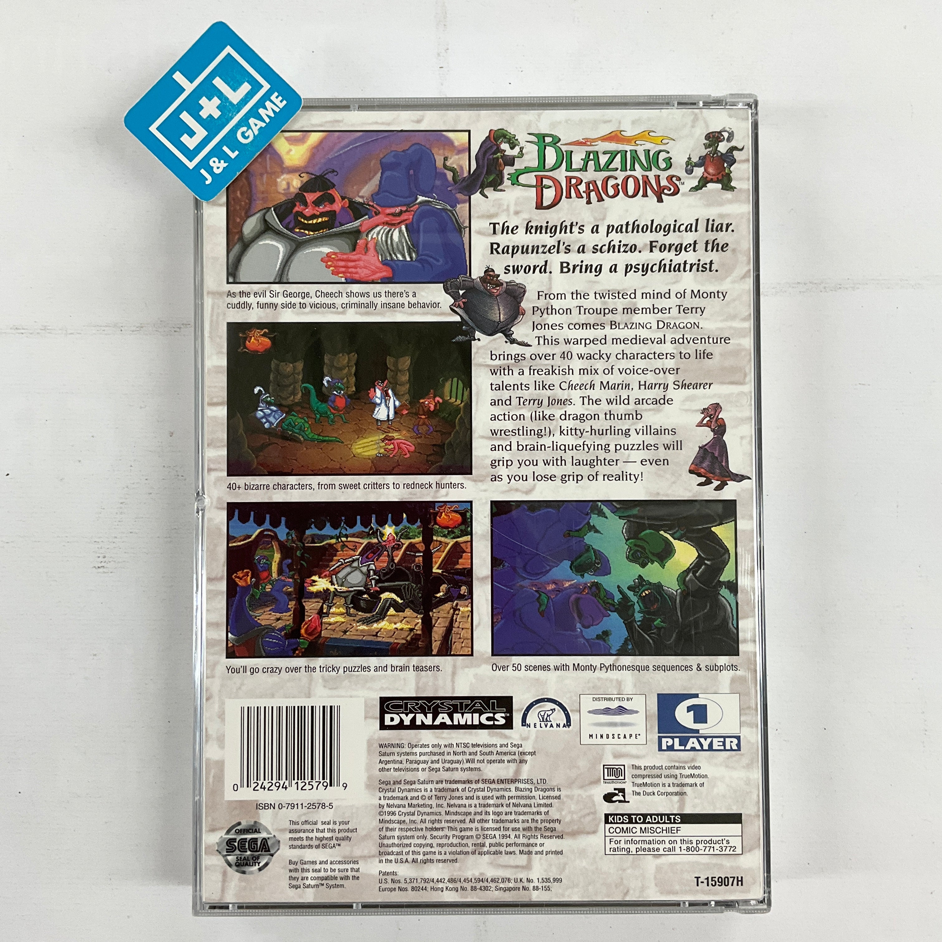 Blazing Dragons - (SS) SEGA Saturn [Pre-Owned] Video Games Mindscape   