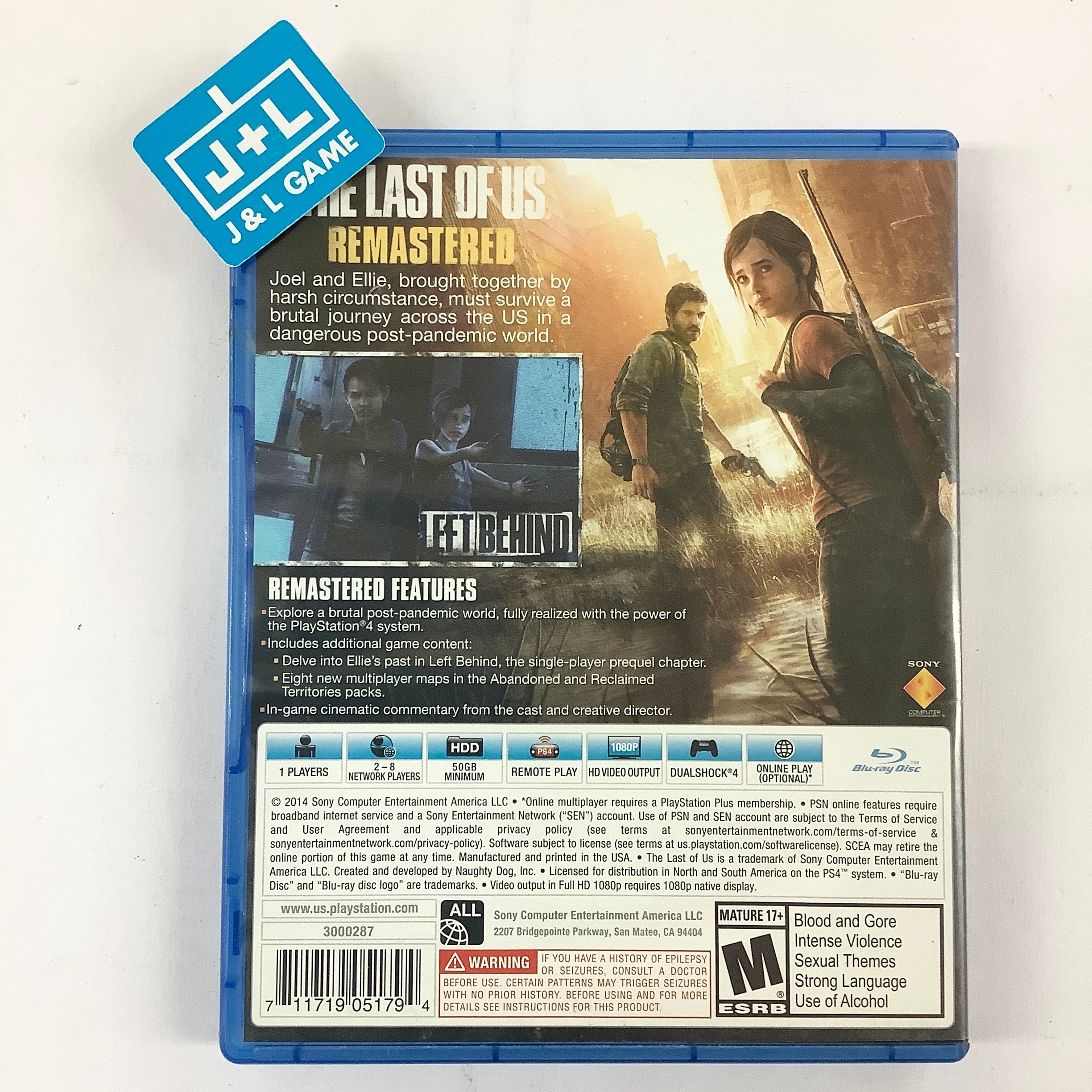 The Last of Us Remastered - (PS4) PlayStation 4 [Pre-Owned] Video Games SCEA   