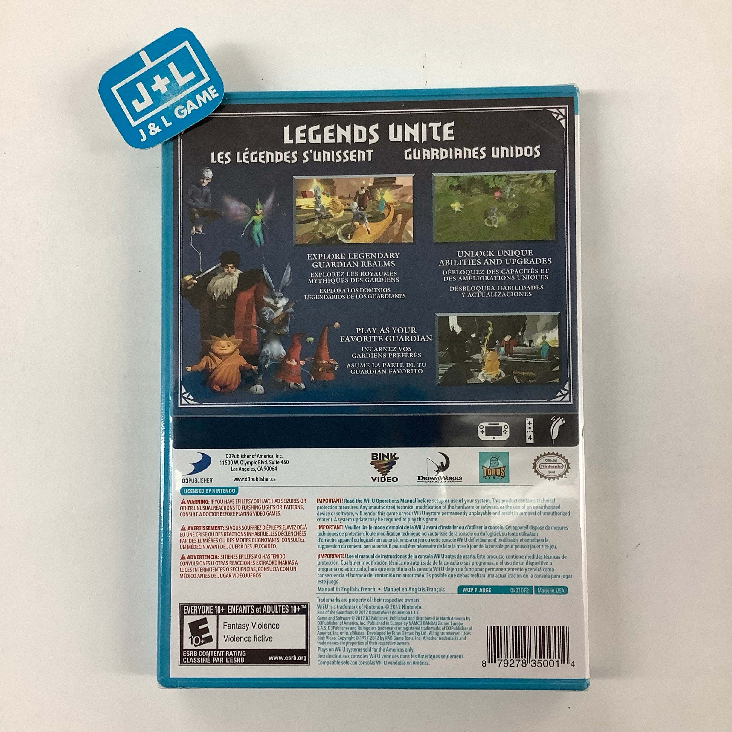 Rise of the Guardians: The Video Game - Nintendo Wii U | J&L Game