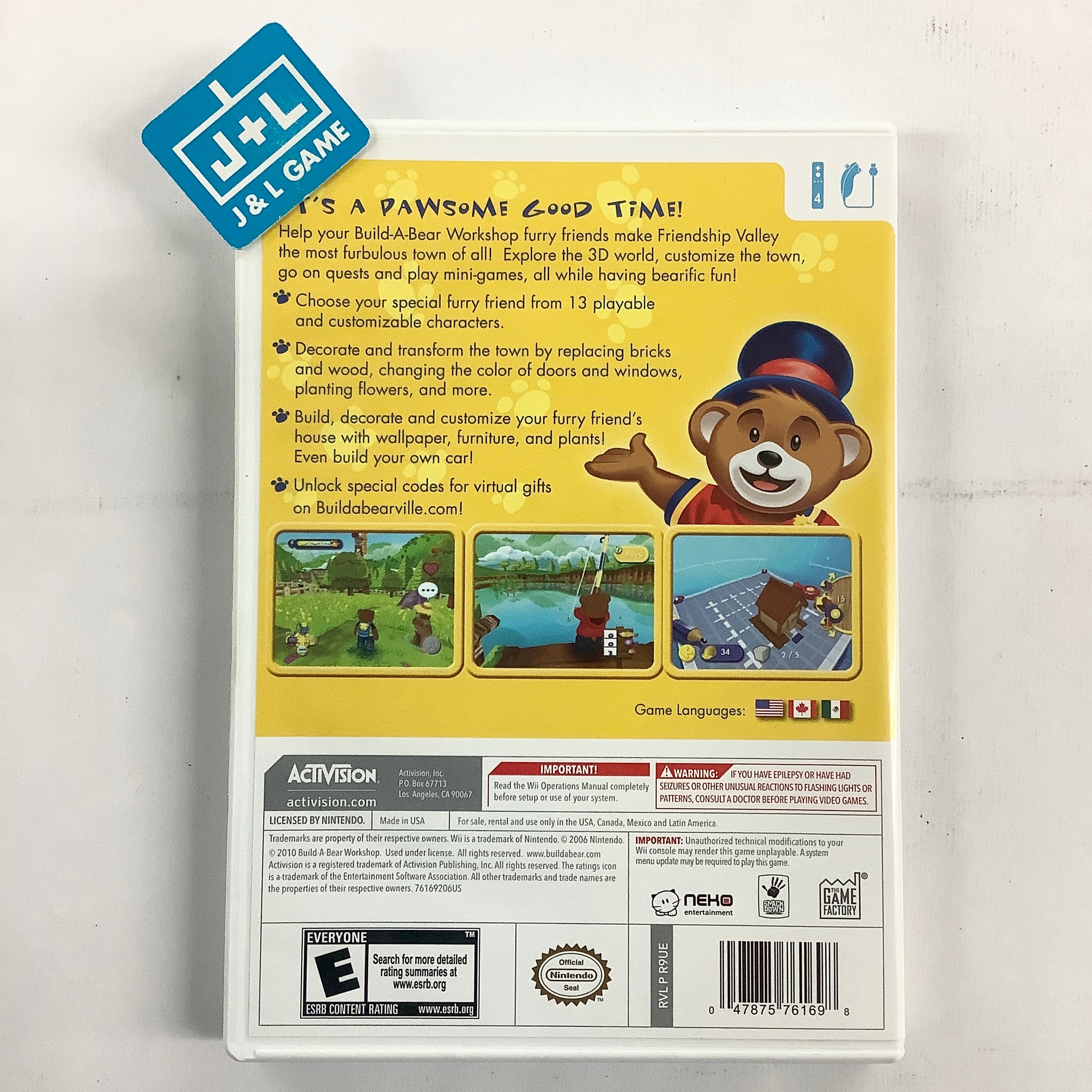 Build-A-Bear Workshop: Friendship Valley - Nintendo Wii [Pre-Owned] Video Games The Game Factory   