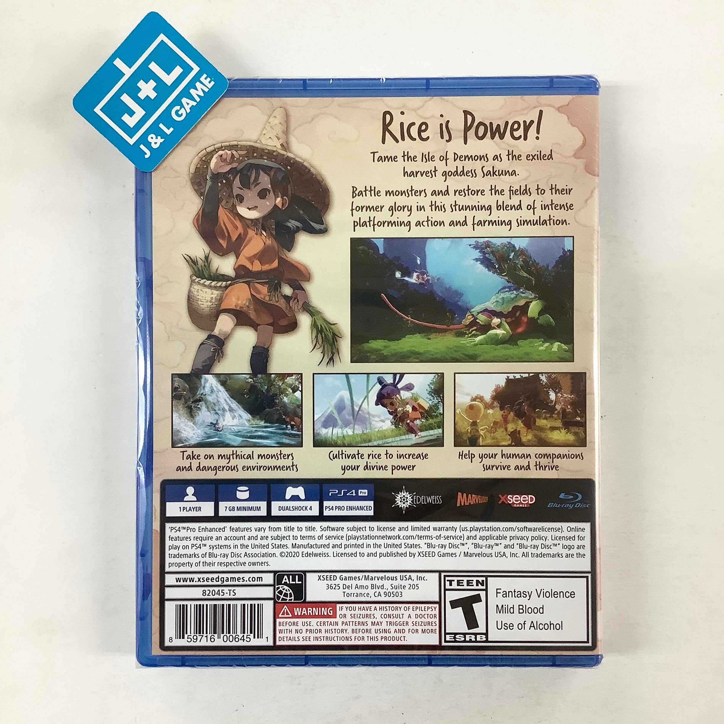 Sakuna: of Rice and Ruin - (PS4) PlayStation 4 Video Games Xseed   