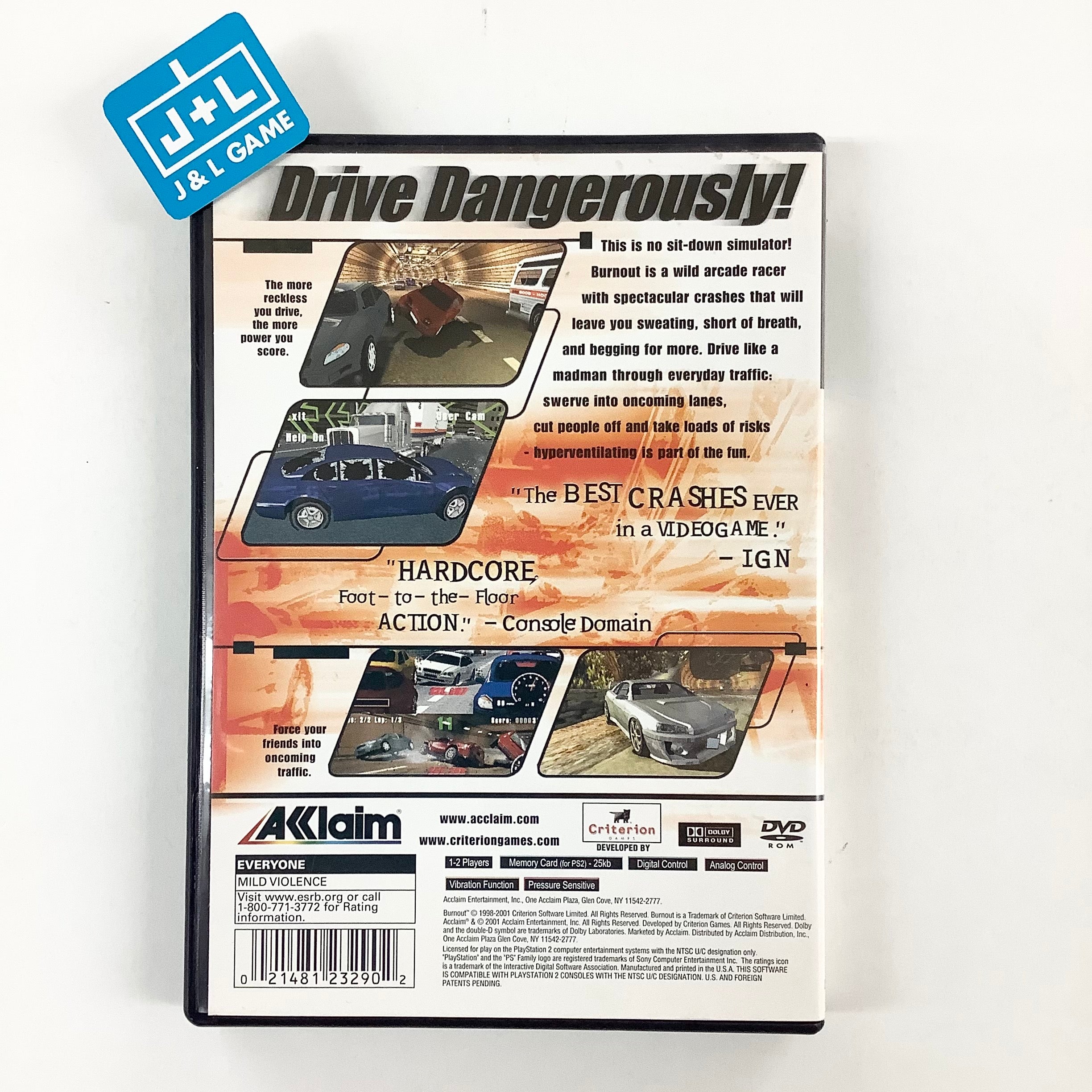 Burnout - (PS2) PlayStation 2 [Pre-Owned] Video Games Acclaim   