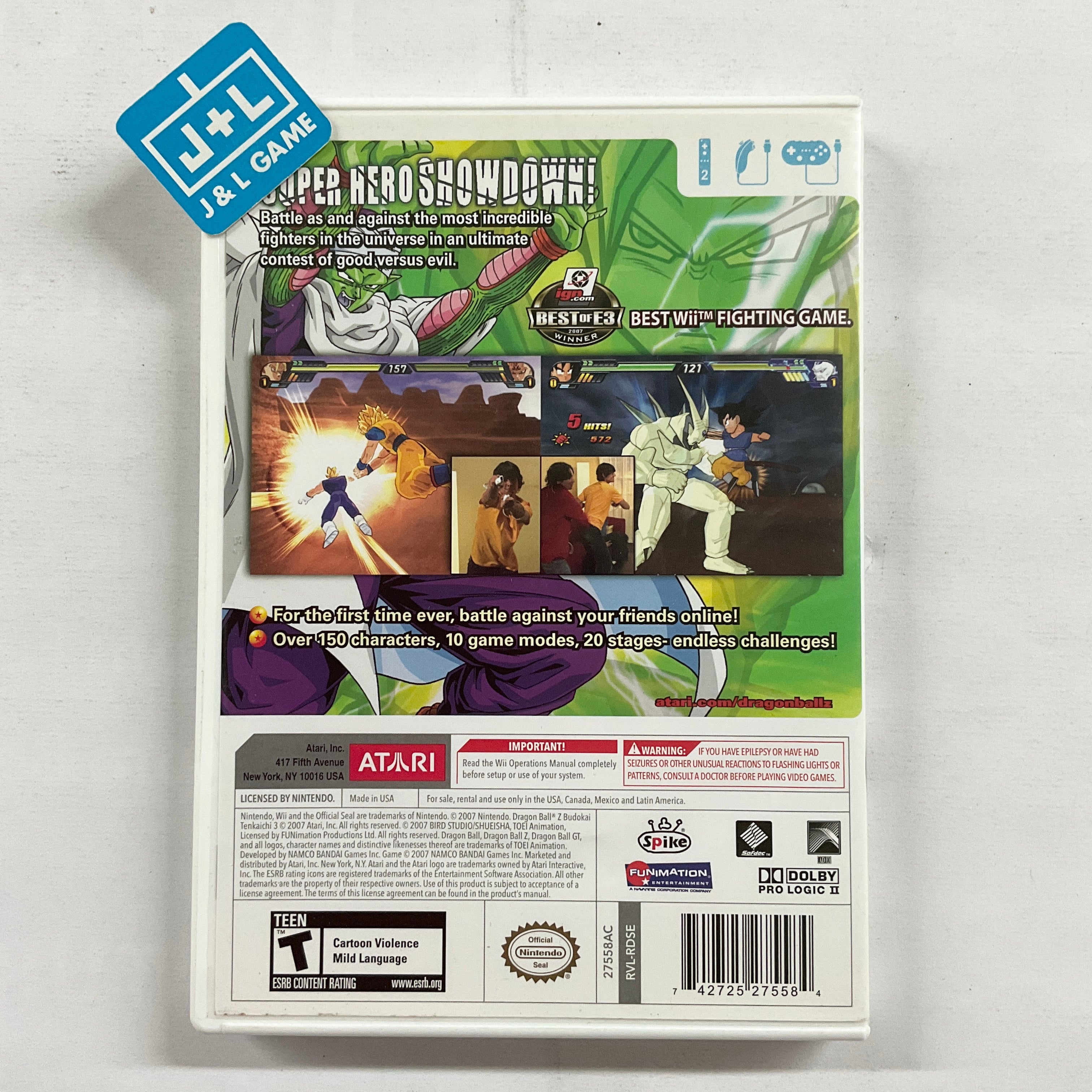 Dragon Ball Z: Budokai Tenkaichi 3 - Nintendo Wii [Pre-Owned] Video Games Atari SA   