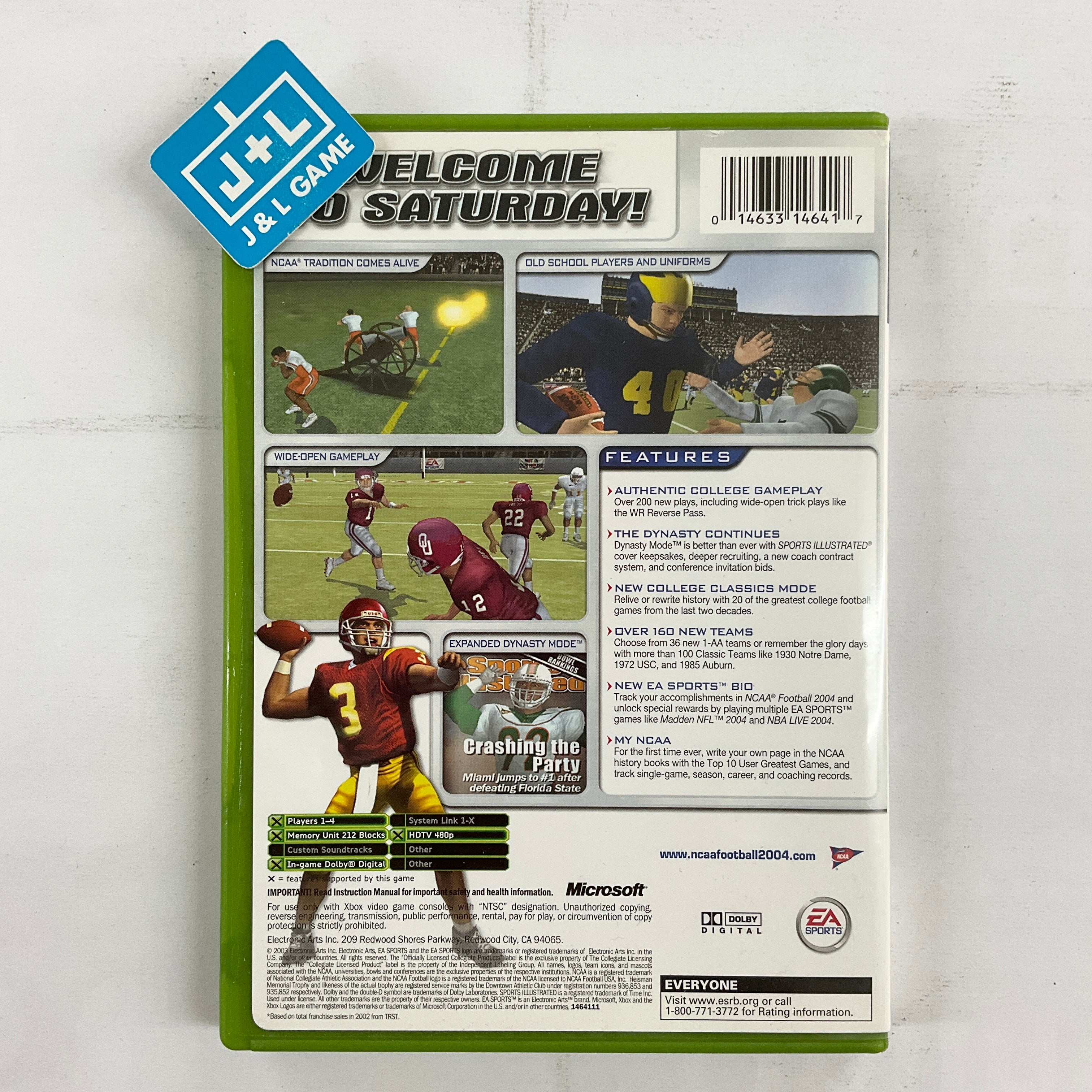 NCAA Football 2004 - (XB) Xbox [Pre-Owned] Video Games EA Sports   