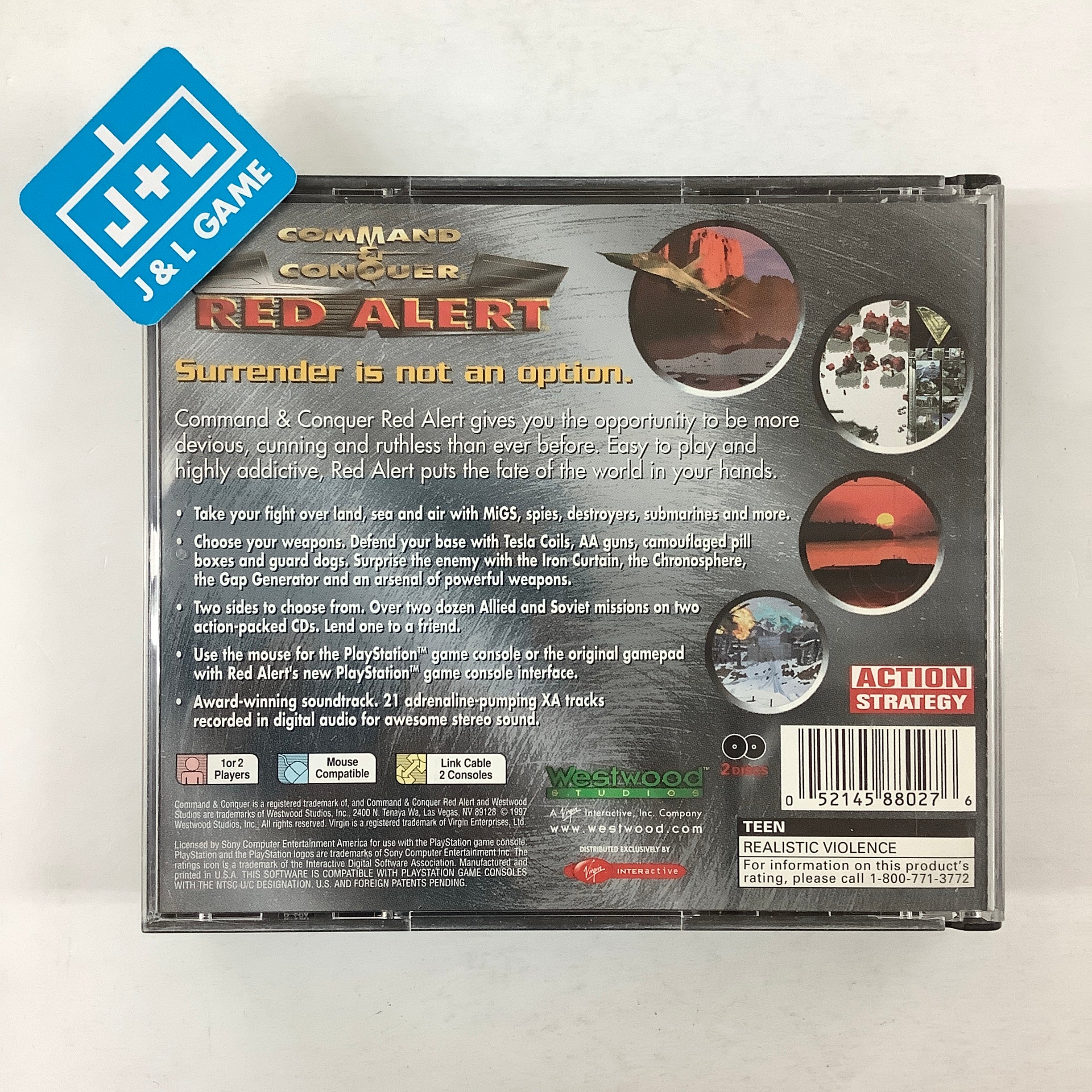 Command & Conquer: Red Alert - (PS1) PlayStation 1 [Pre-Owned] Video Games Westwood Studios   