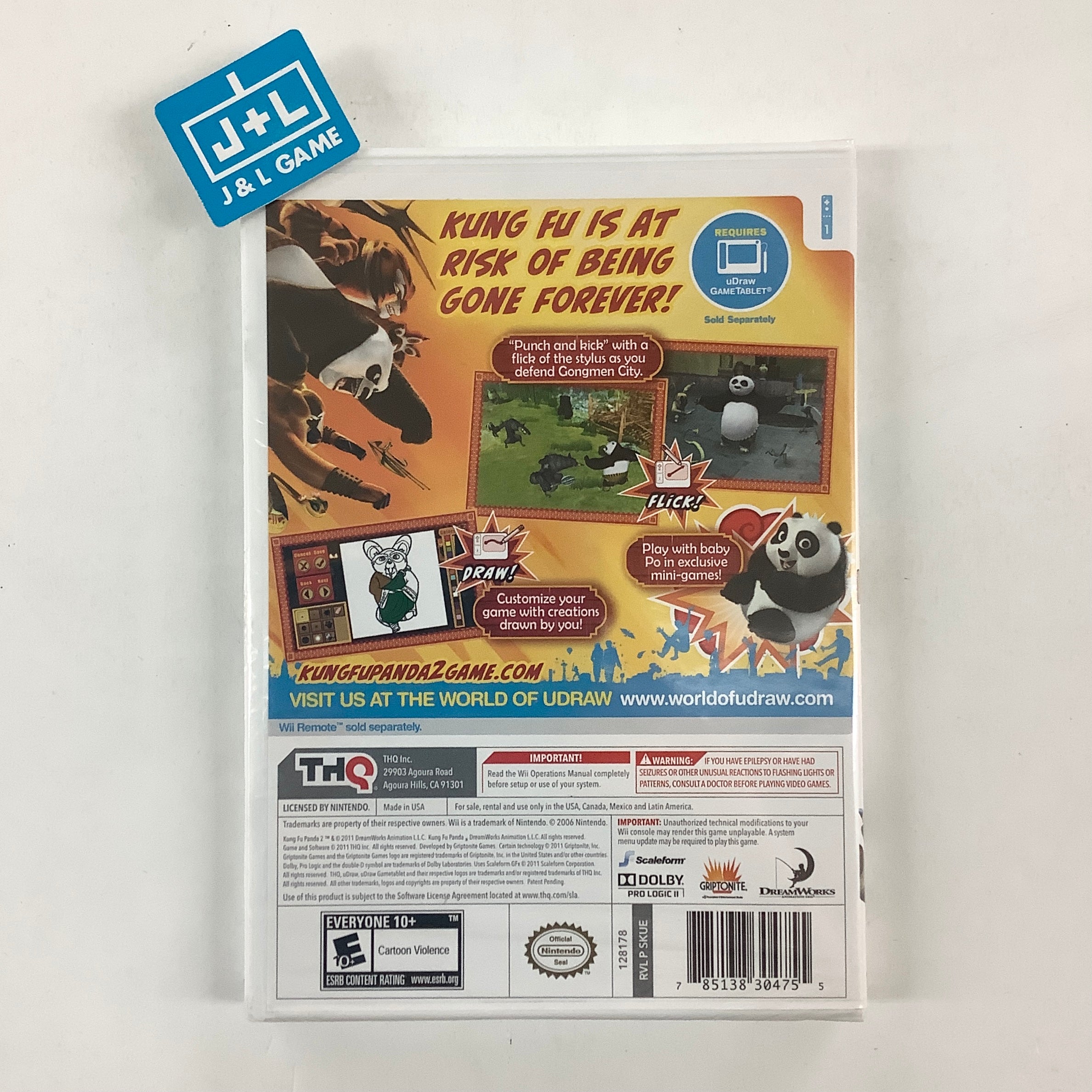 uDraw: Kung Fu Panda 2 - Nintendo Wii Video Games THQ   