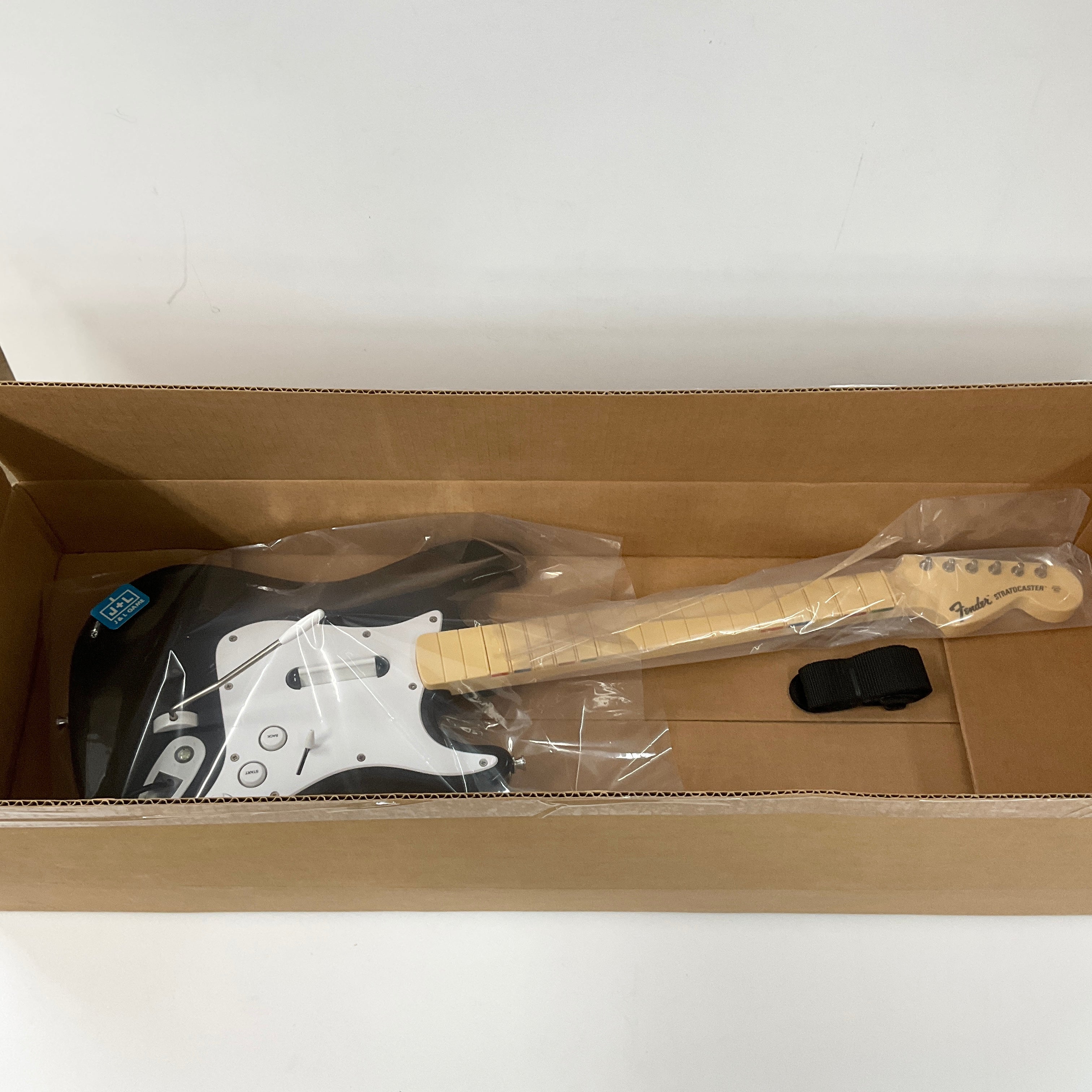 Harmonix Wired Fender Stratocaster Guitar Controller for Xbox 360 (Black) - Xbox 360 [Pre-Owned] Video Games Harmonix   