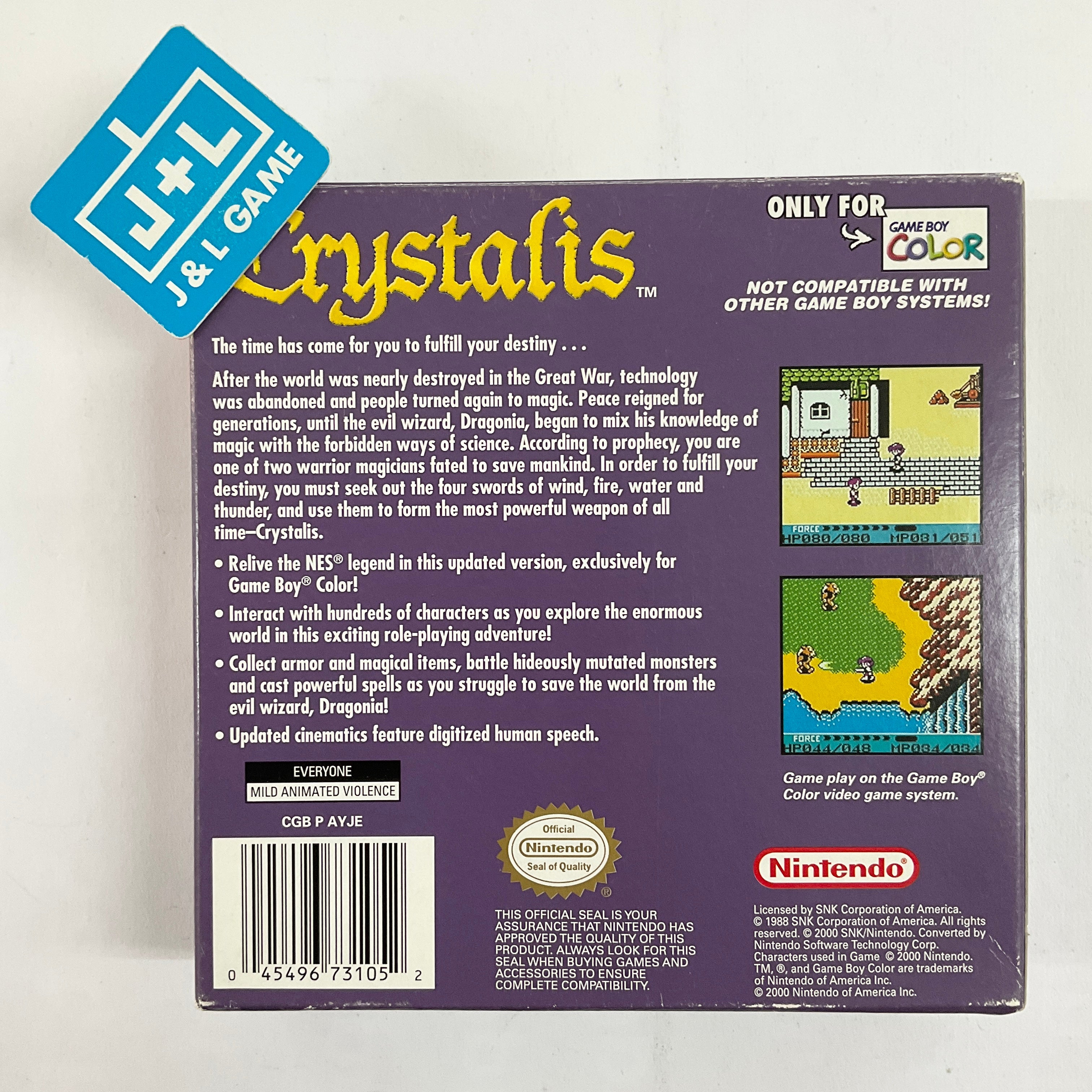 Crystalis - (GBC) Game Boy Color [Pre-Owned] Video Games Nintendo   