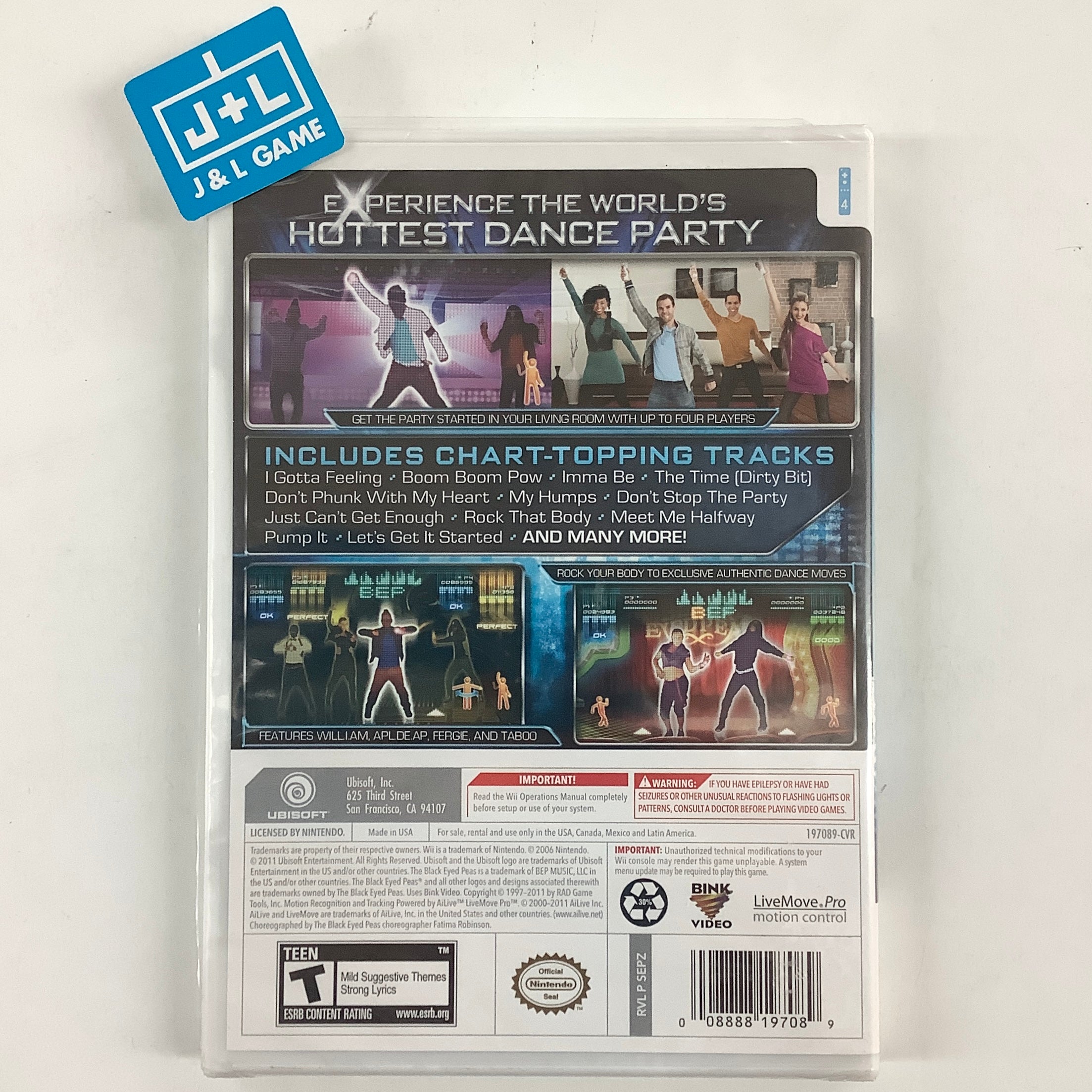 The Black Eyed Peas Experience - Nintendo Wii Video Games Ubisoft   