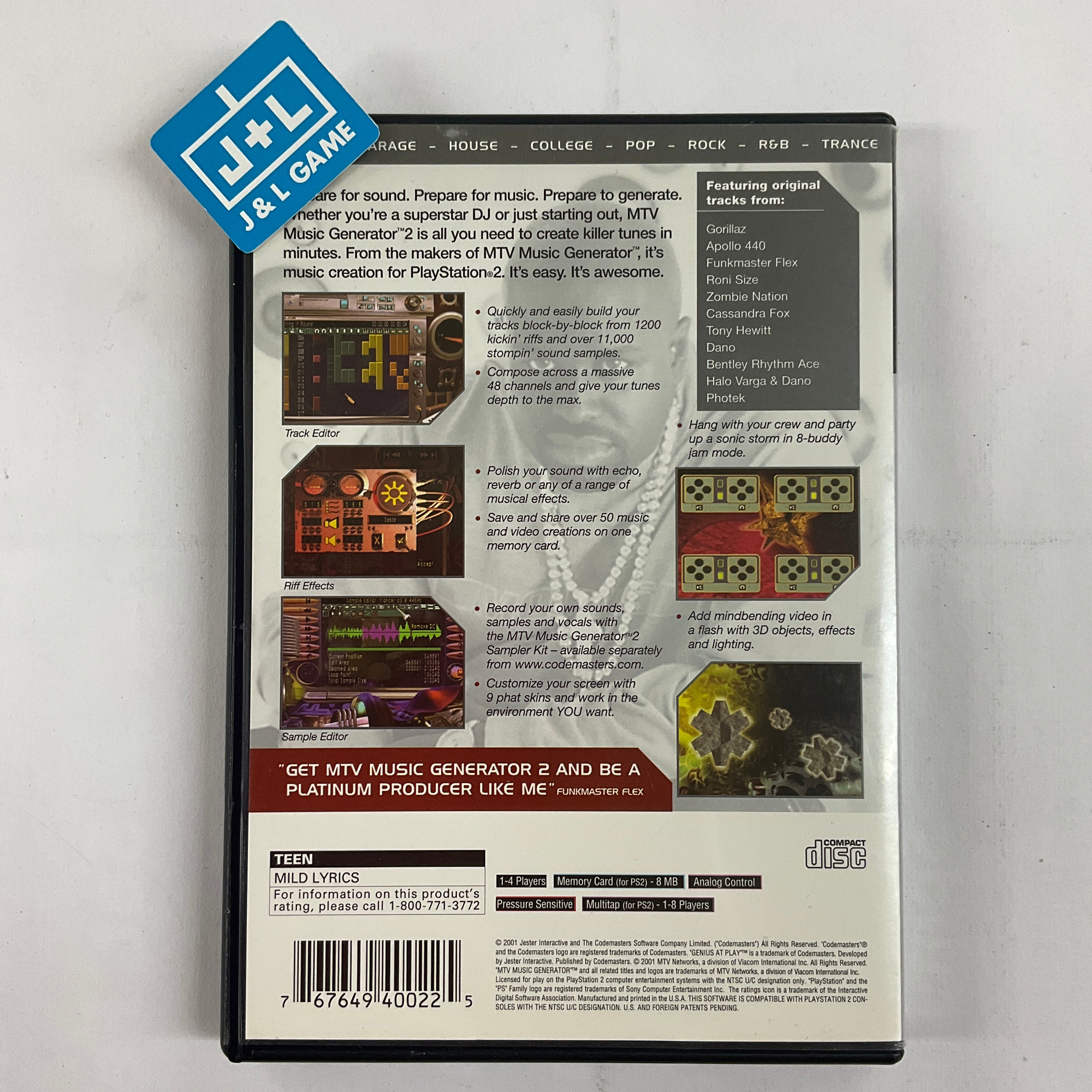 MTV Music Generator 2 - (PS2) PlayStation 2 [Pre-Owned] Video Games Codemasters   