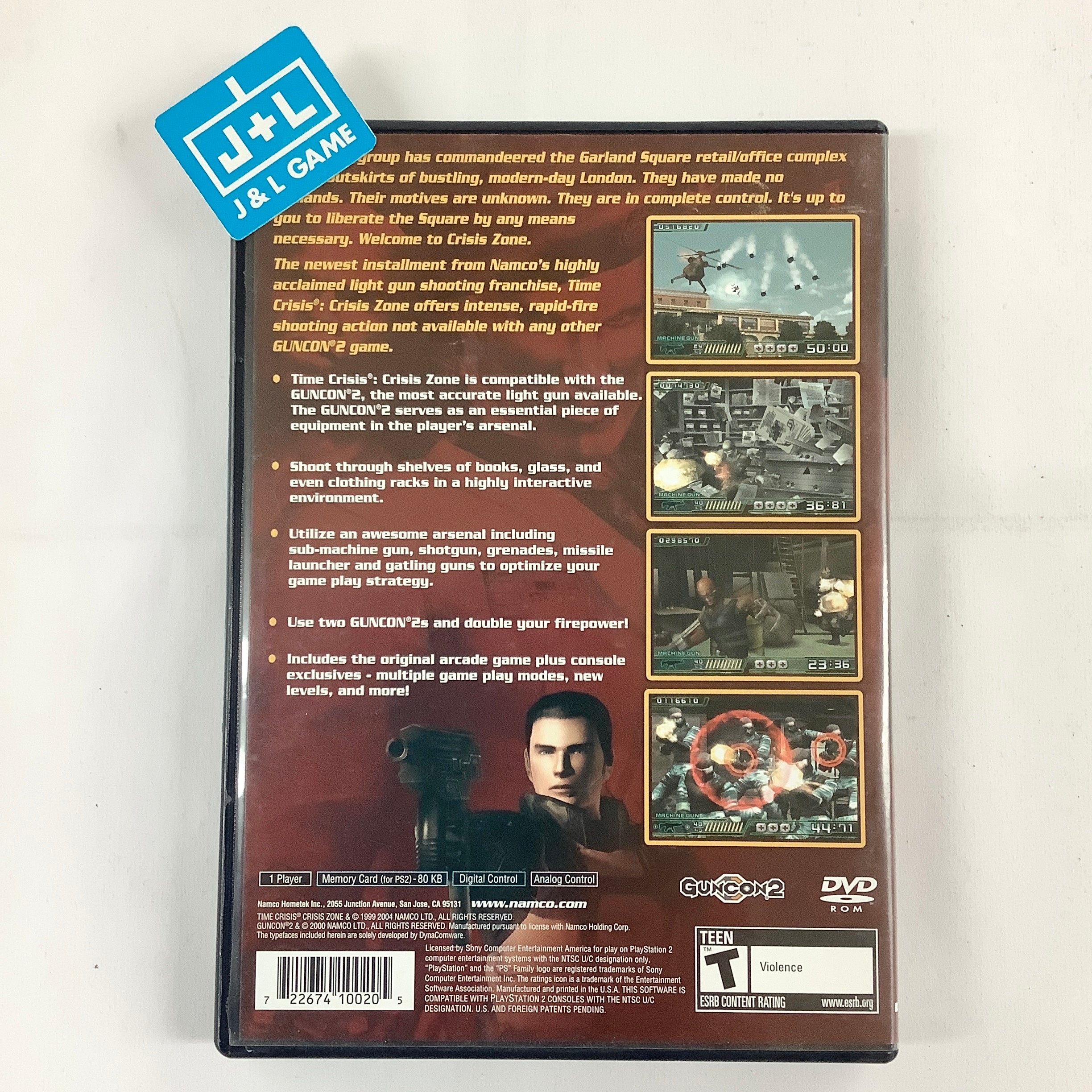 Time Crisis: Crisis Zone - (PS2) PlayStation 2 [Pre-Owned] Video Games Namco   