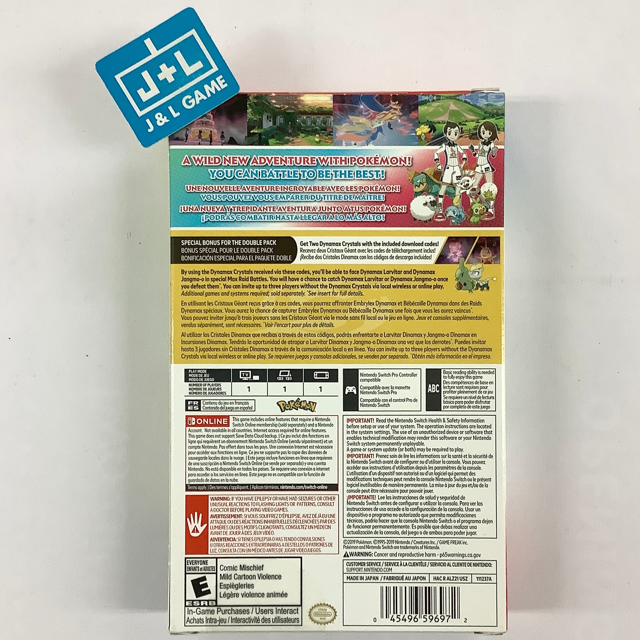 Pokemon Sword and Pokemon Shield Double Pack - (NSW) Nintendo