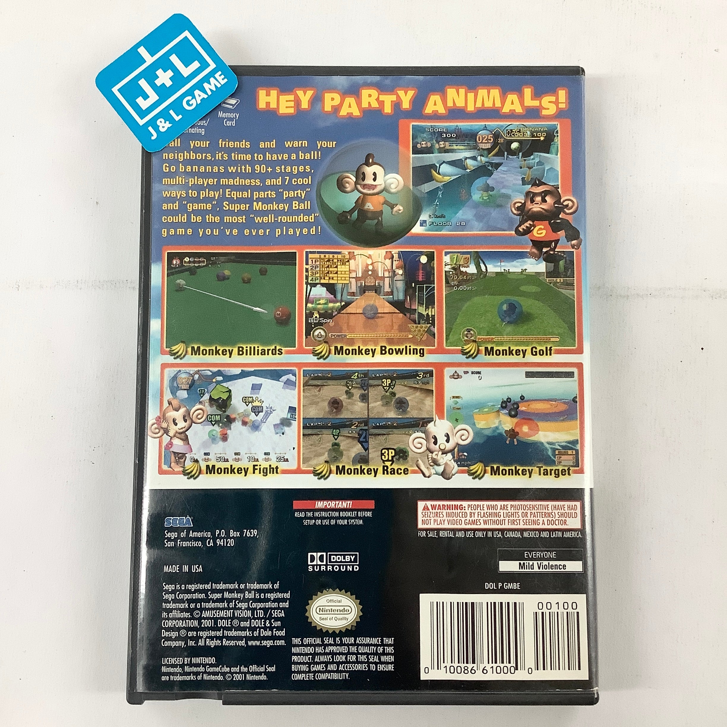 Super Monkey Ball - (GC) GameCube [Pre-Owned] Video Games Sega   