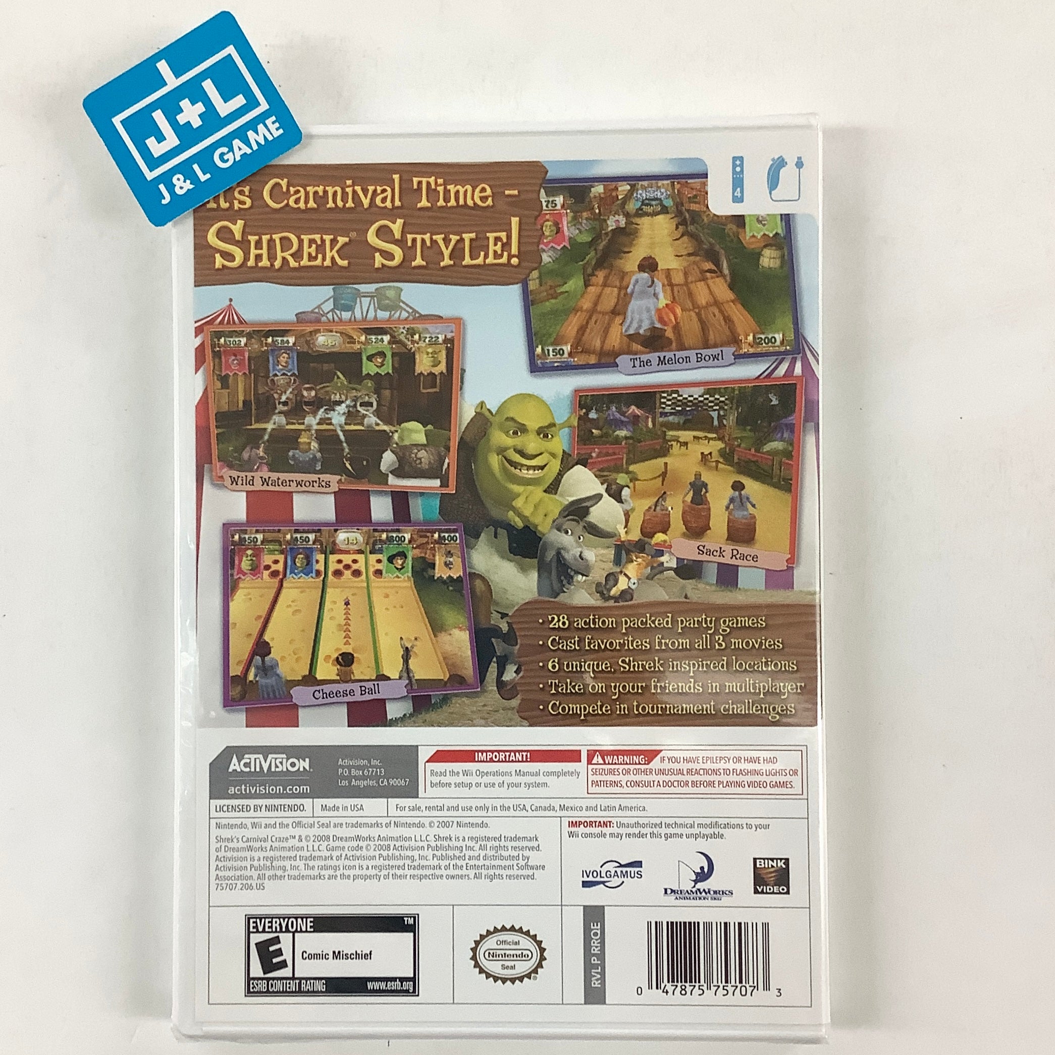 Shrek's Carnival Craze - Nintendo Wii Video Games Activision   