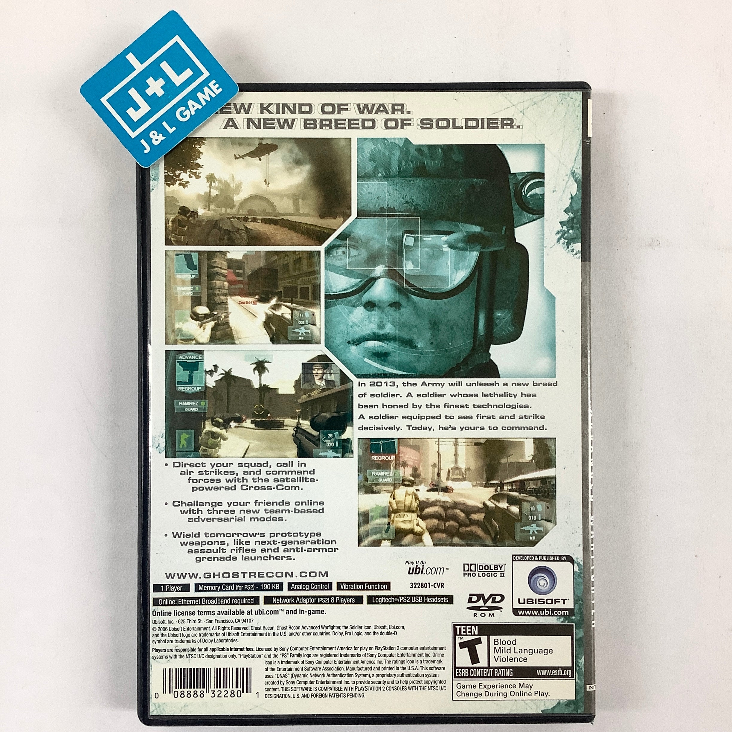 Tom Clancy's Ghost Recon Advanced Warfighter - (PS2) PlayStation 2 [Pre-Owned] Video Games Ubisoft   