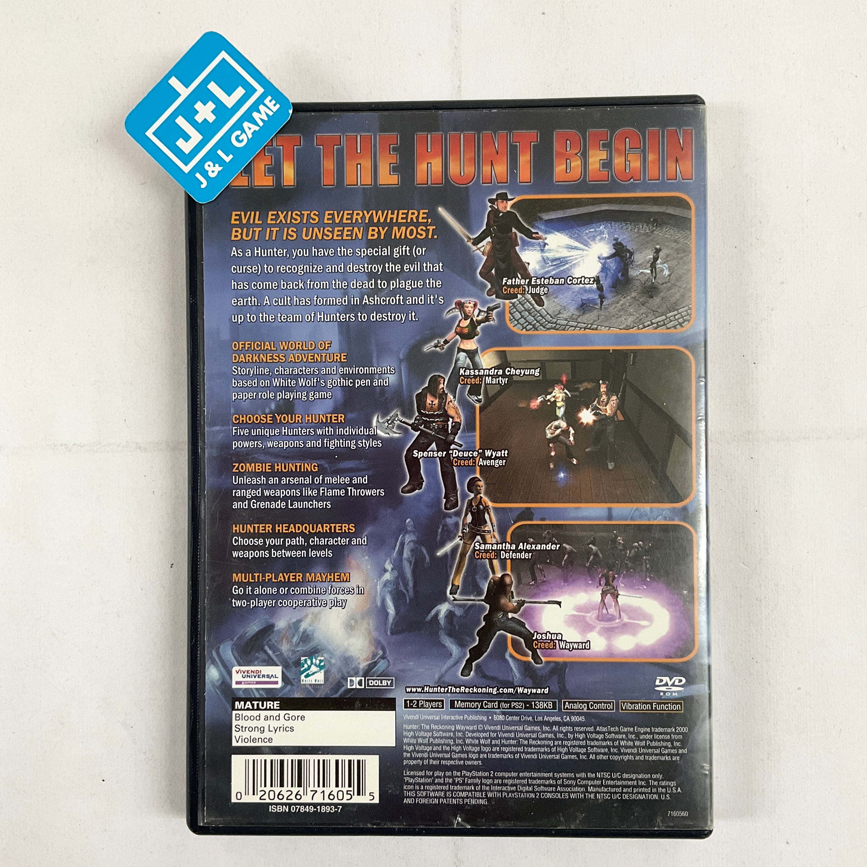 Hunter: The Reckoning Wayward - (PS2) PlayStation 2 [Pre-Owned] Video Games VU Games   