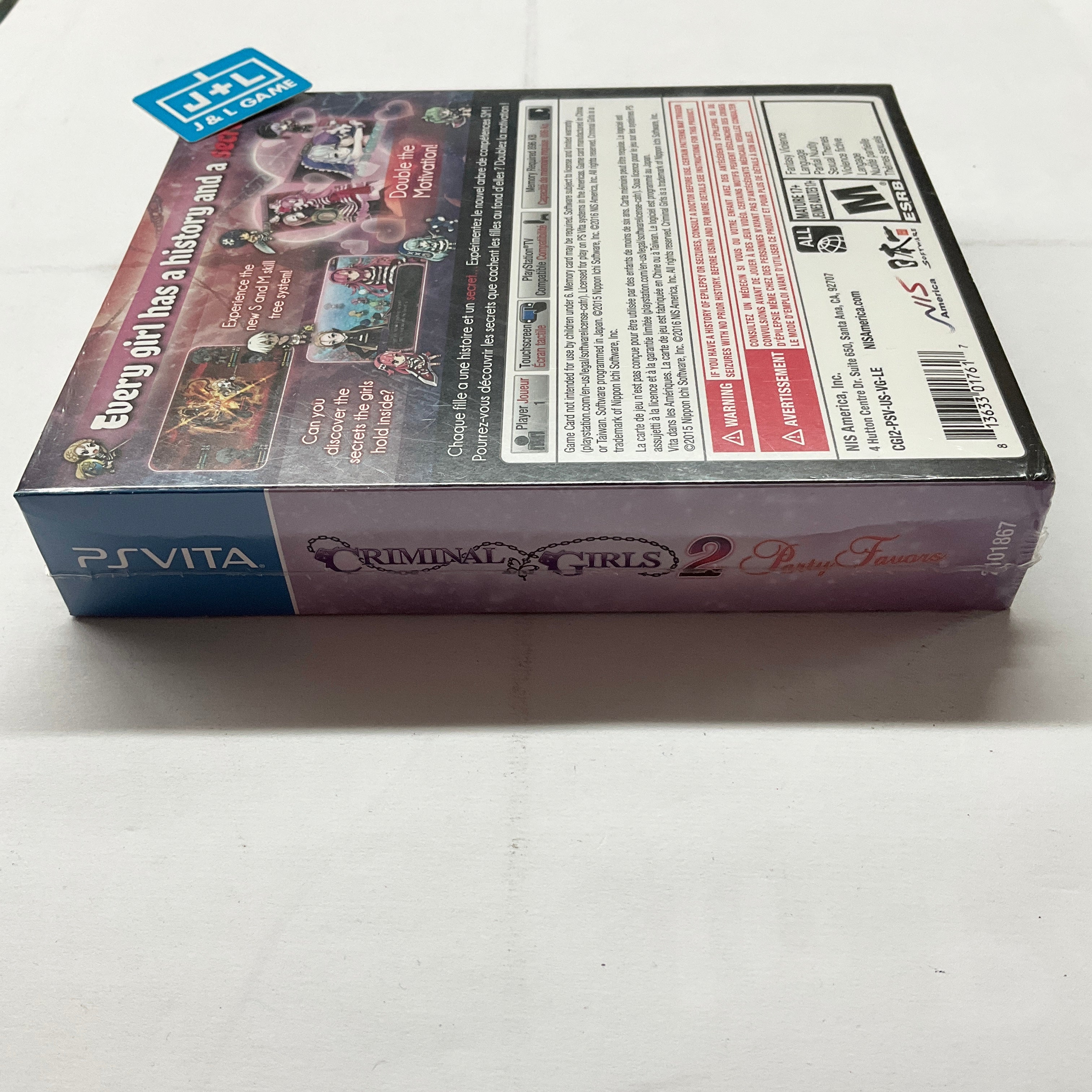 Criminal Girls 2: Party Favors Limited Edition - PlayStaion Vita Video Games J&L Video Games New York City   