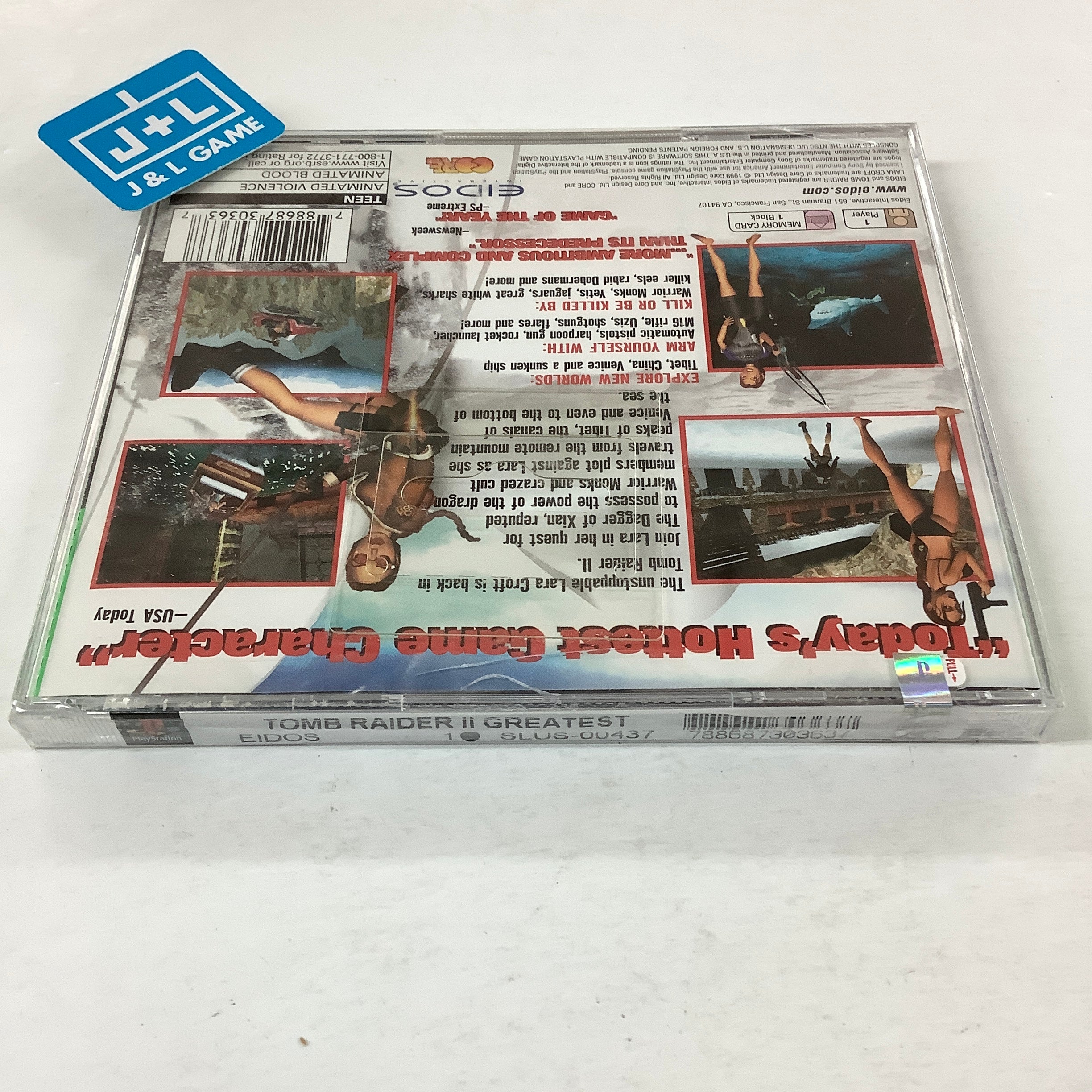 Tomb Raider II (Greatest Hits) - (PS1) PlayStation 1 Video Games Eidos Interactive   