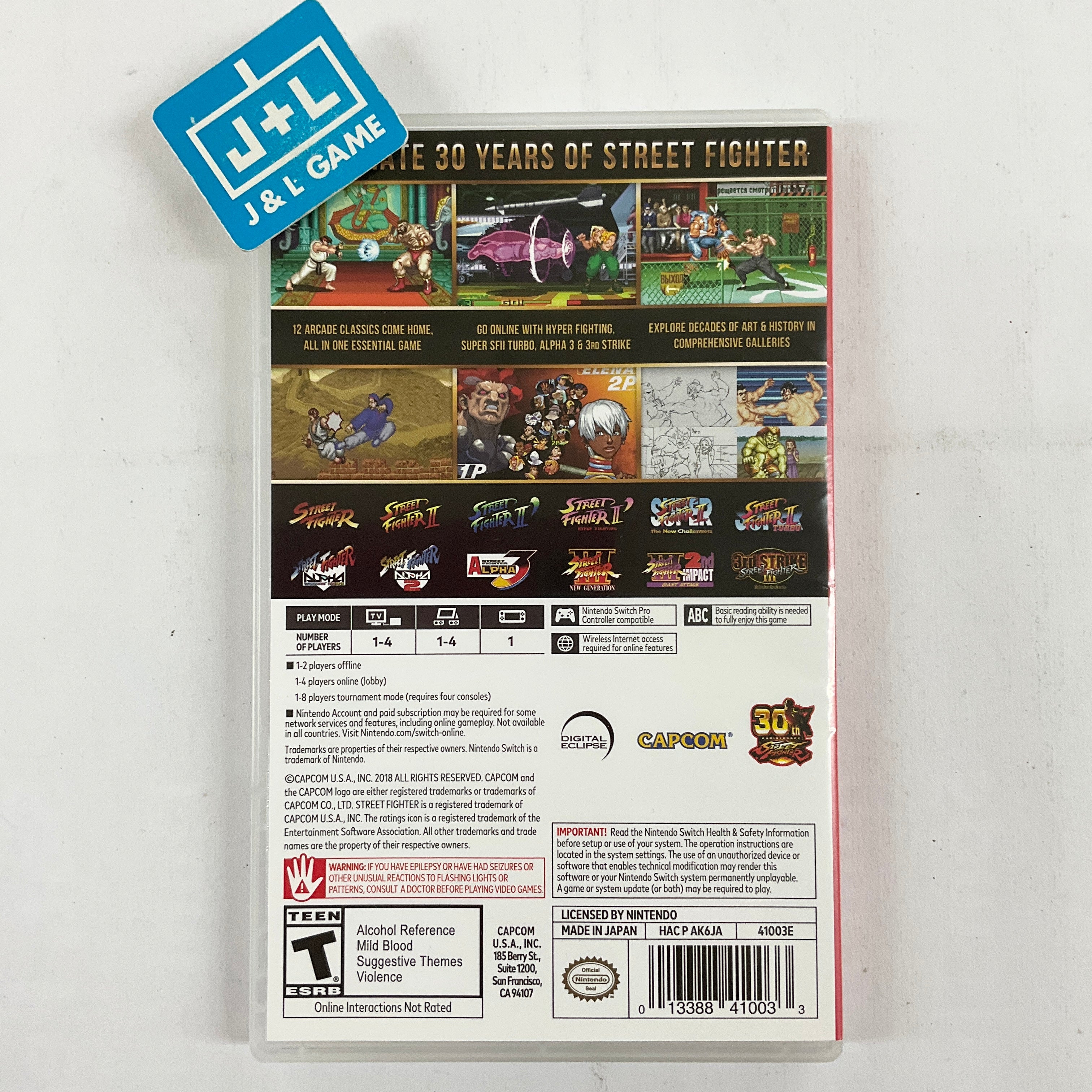 Street Fighter 30th Anniversary Collection - (NSW) Nintendo Switch [Pre-Owned] Video Games Capcom   
