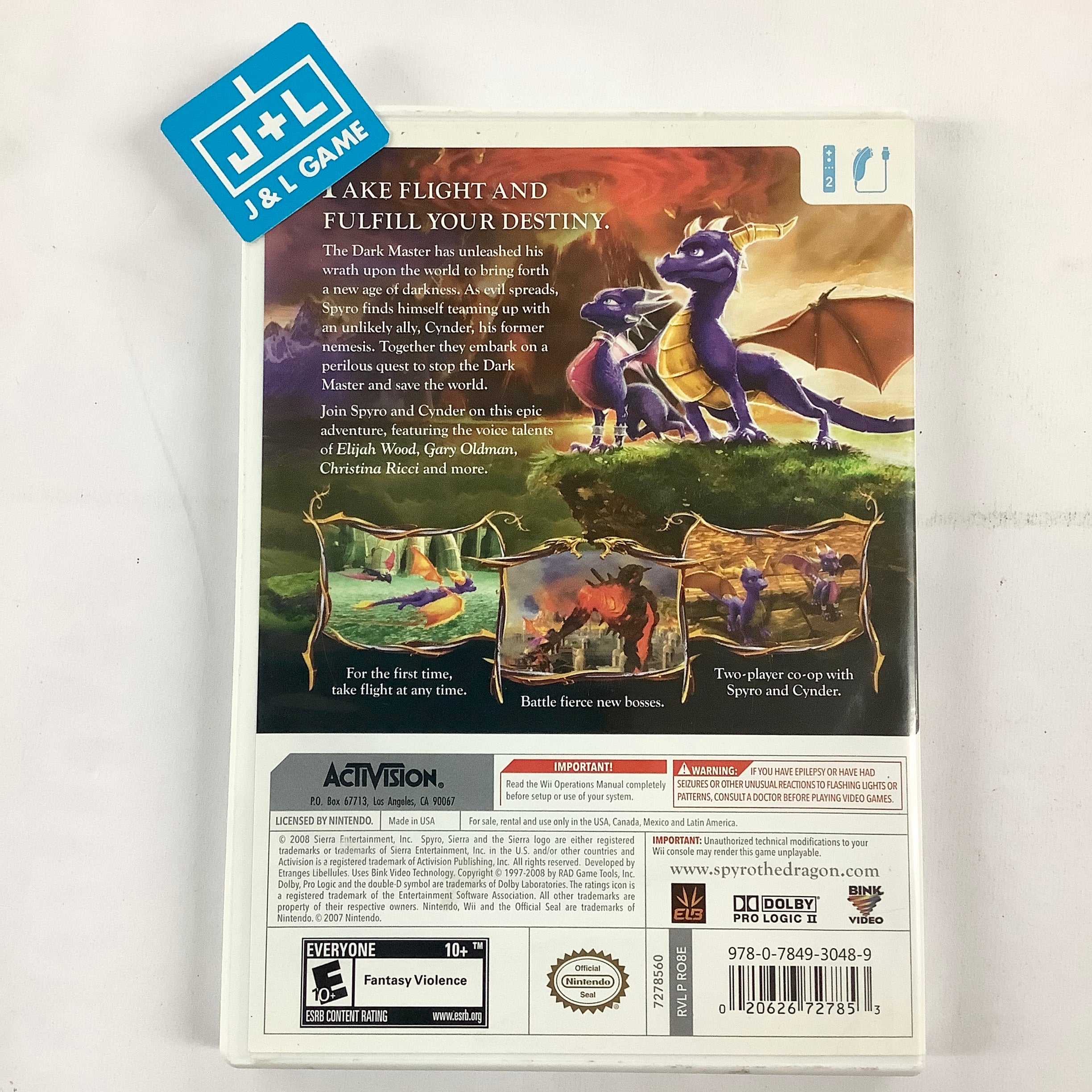 The Legend of Spyro: Dawn of the Dragon - Nintendo Wii [Pre-Owned] Video Games Activision   