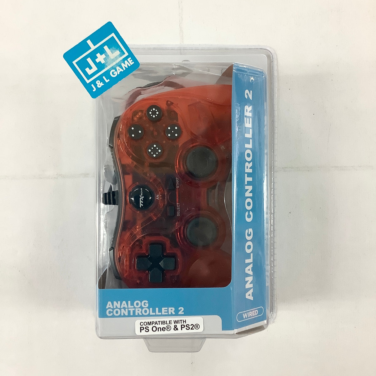 Ttx Controller TTX Tech Analog Controller 2 (Clear Red) - (PS2) PlayStation 2 | J&L Game
