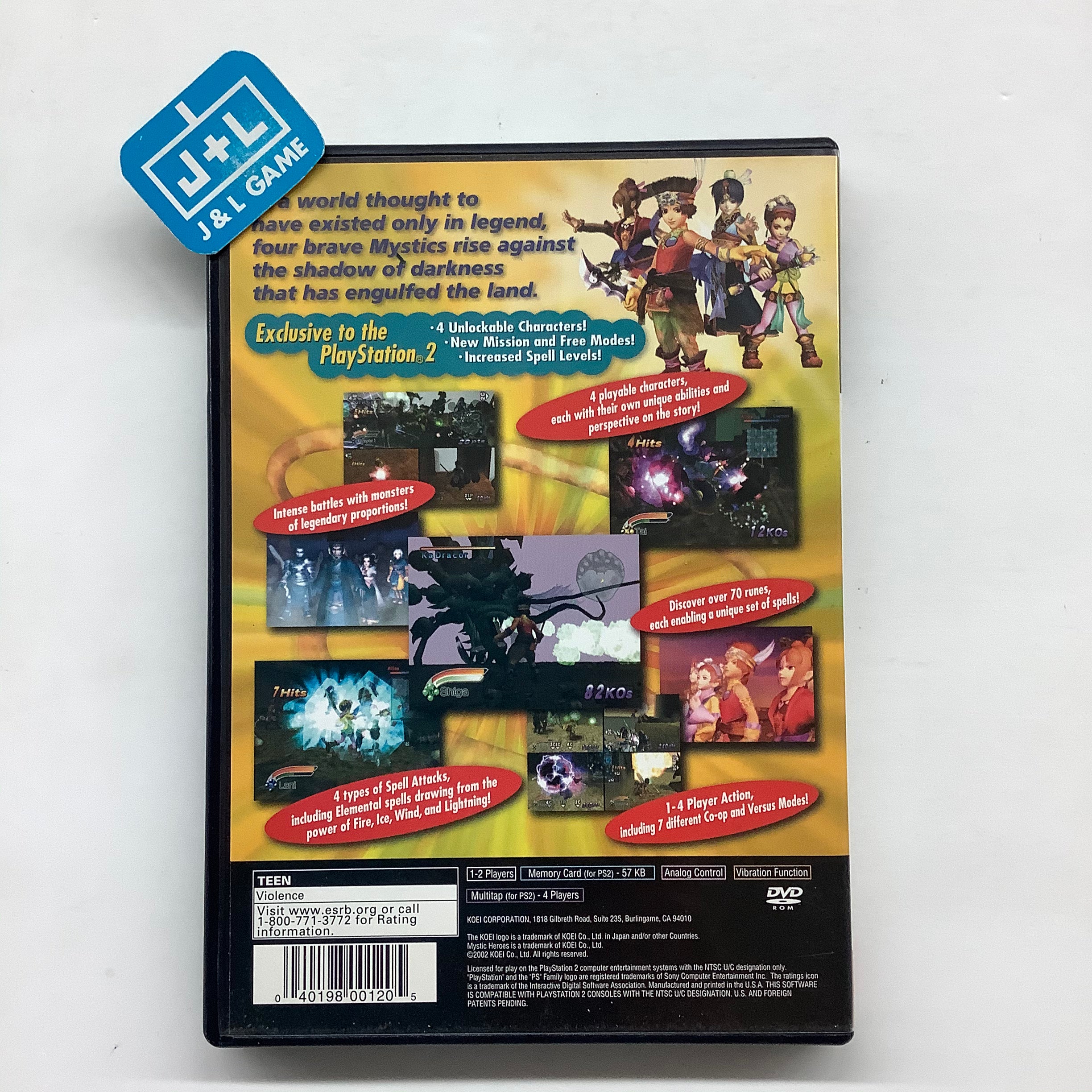 Mystic Heroes - (PS2) PlayStation 2 [Pre-Owned] Video Games Koei   