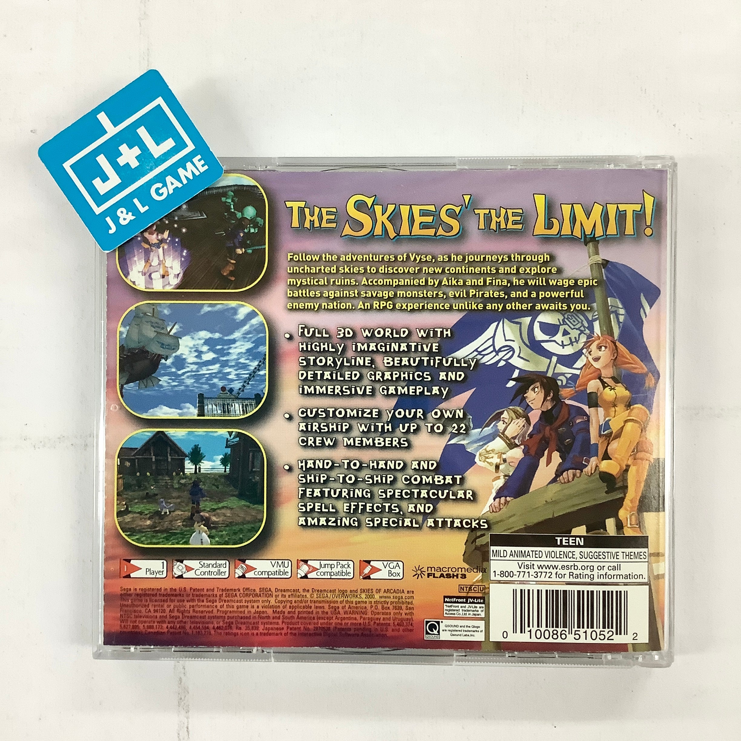 Skies of Arcadia - (DC) SEGA Dreamcast [Pre-Owned] Video Games Sega   