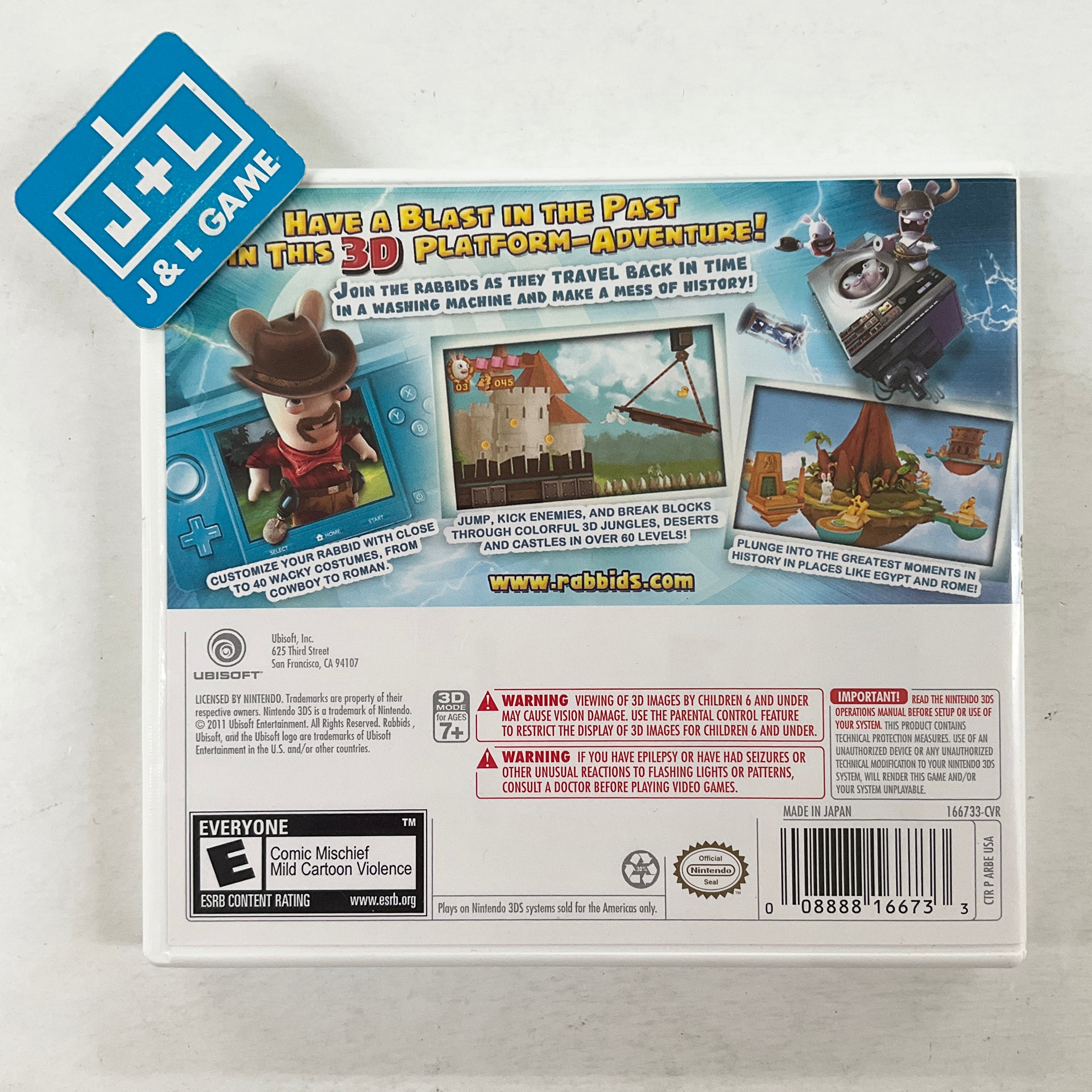Rabbids Travel in Time 3D - Nintendo 3DS [Pre-Owned] Video Games Ubisoft   