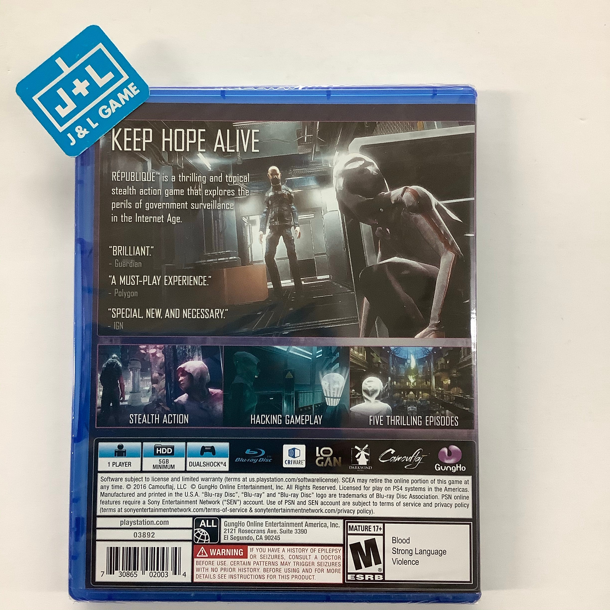 Republique - (PS4) PlayStation 4 Video Games GungHo   