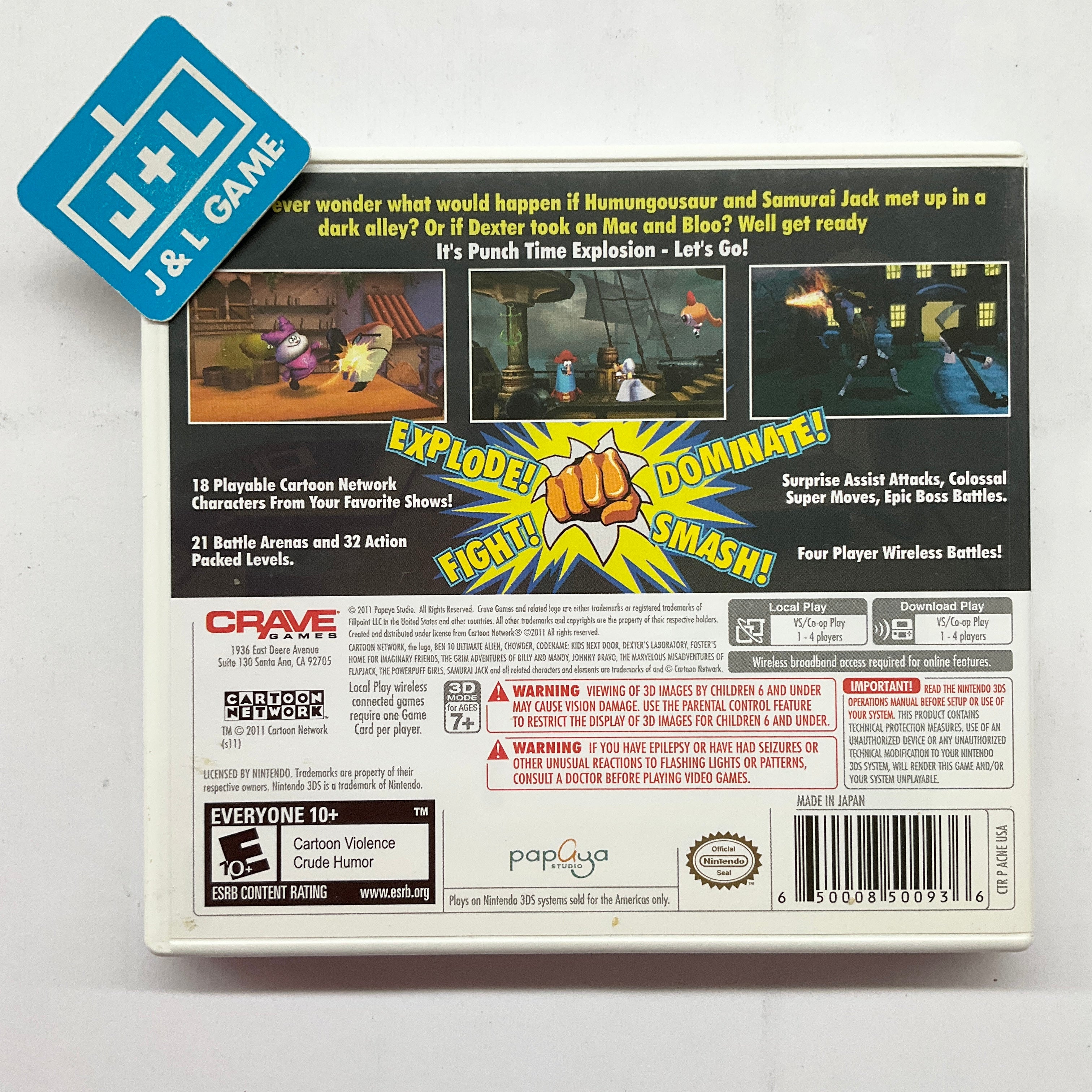 Cartoon Network: Punch Time Explosion - Nintendo 3DS [Pre-Owned] Video Games Crave   