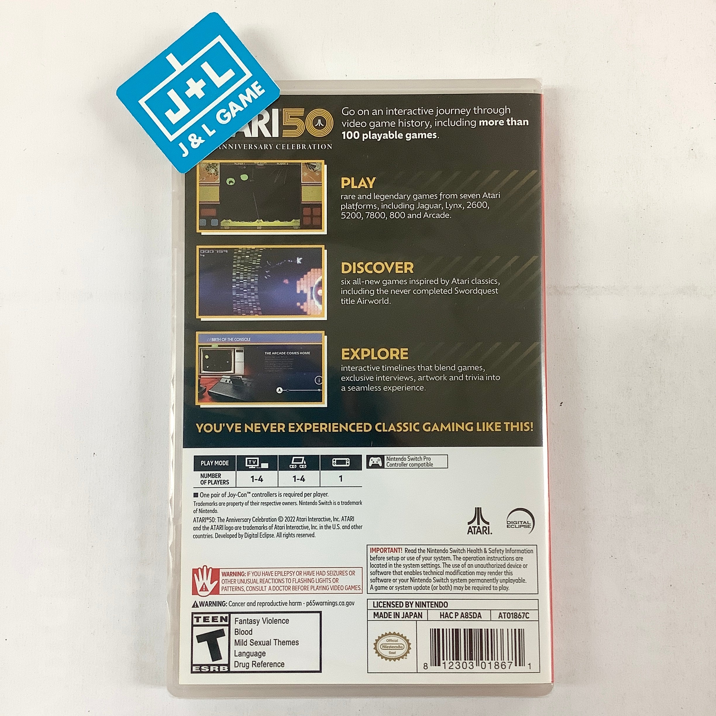 Atari 50: The Anniversary Celebration - (NSW) Nintendo Switch Video Games Atari Interactive   