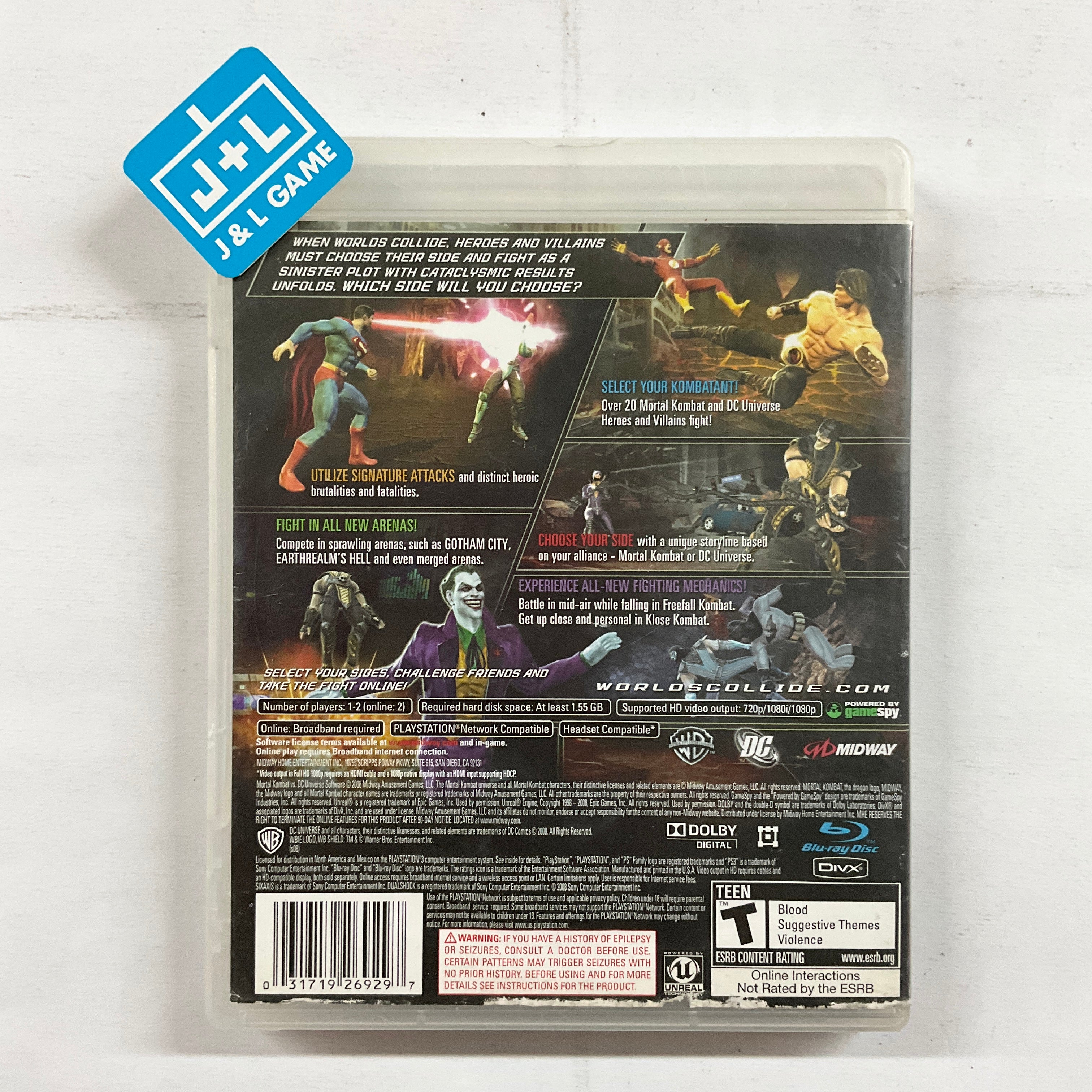 Mortal Kombat vs. DC Universe - (PS3) PlayStation 3 [Pre-Owned] Video Games Midway   