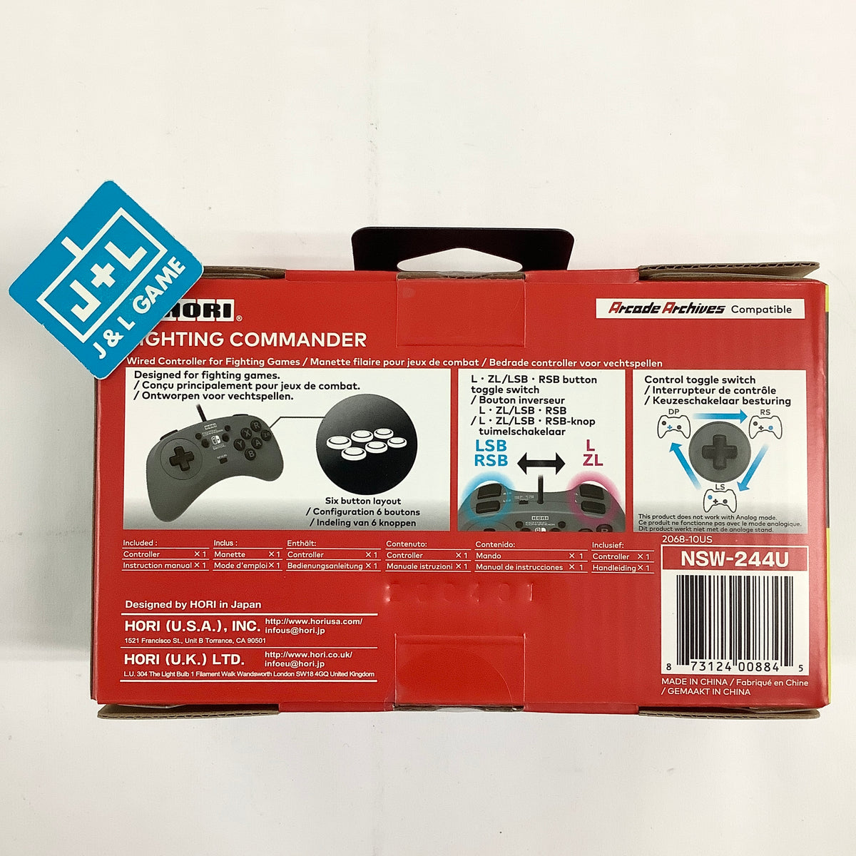 Switch Fighting Controller Hori Nintendo Switch Fighting Commander - (NSW) Nintendo Switch | J&L Game