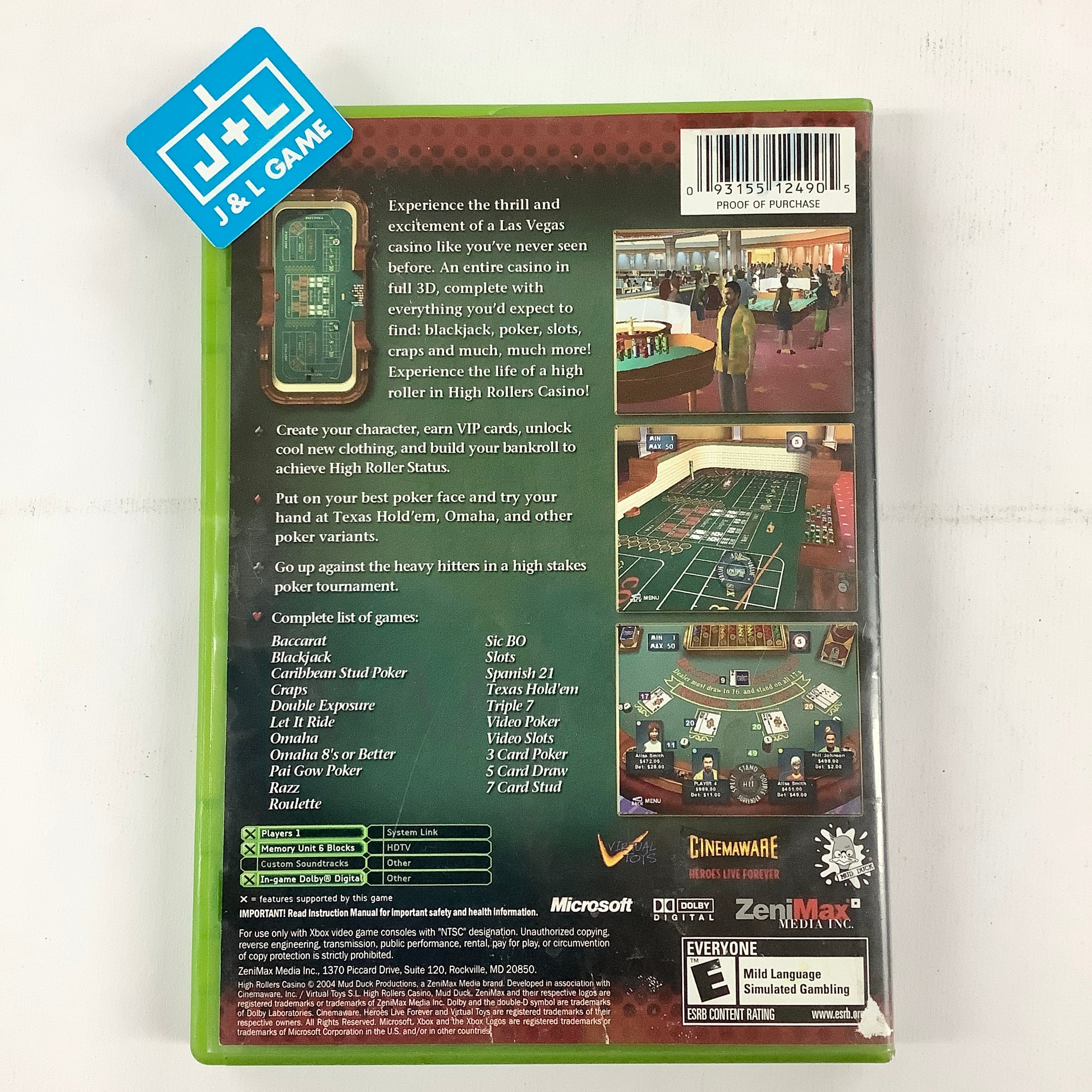 High Rollers Casino - (XB) Xbox [Pre-Owned] Video Games Bethesda Softworks   
