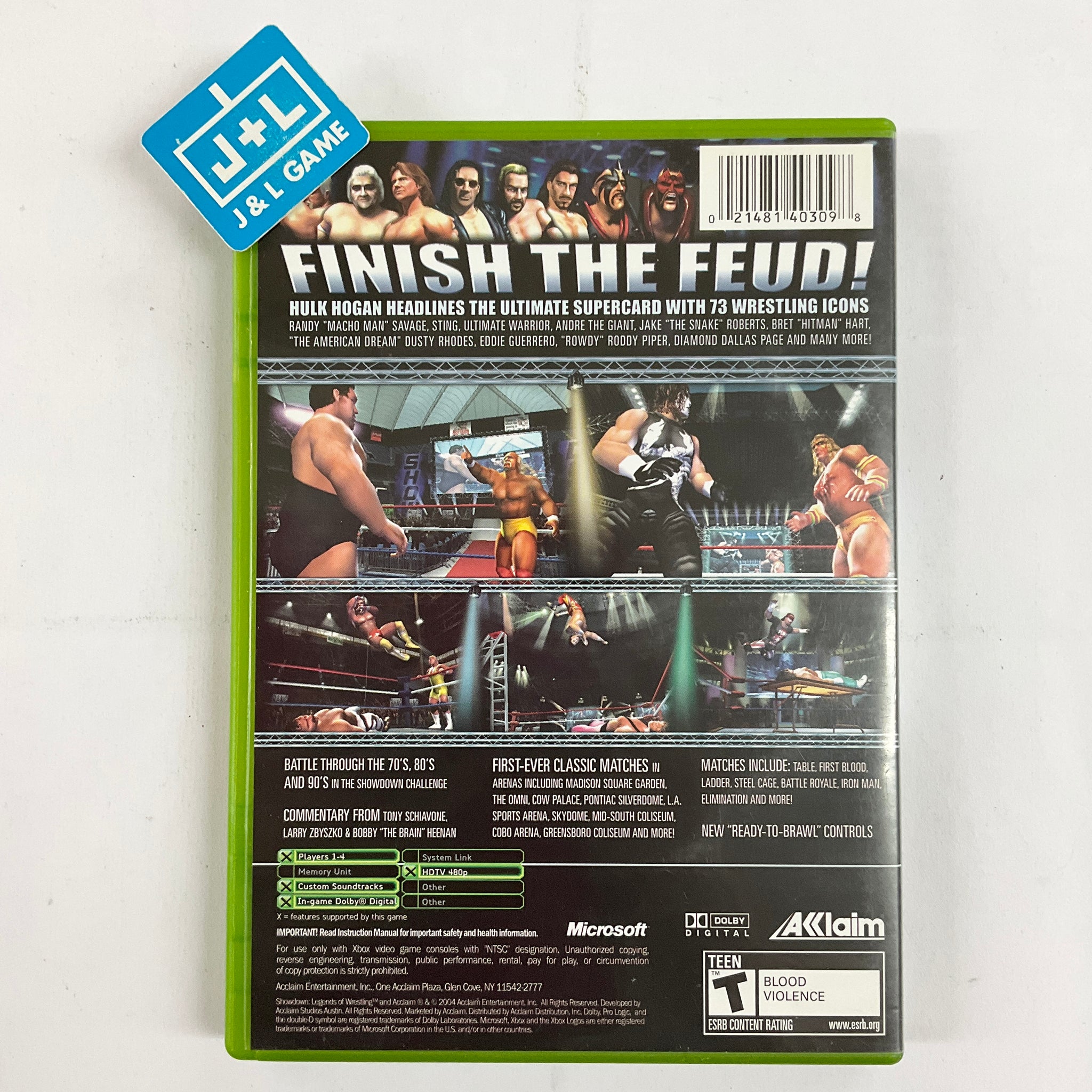 Jeu de Xbox showdown legends of wrestling - Jeux vidéo Jeu de Xbox showdown legends of wrestling - Jeux vidéo