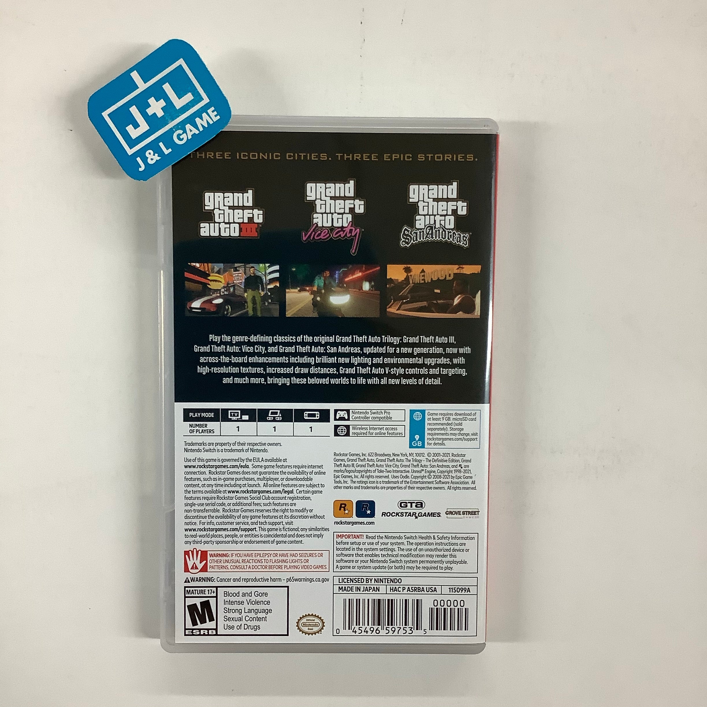 Grand Theft Auto: The Trilogy The Definitive Edition - (NSW) Nintendo Switch [UNBOXING] Video Games Rockstar Games   