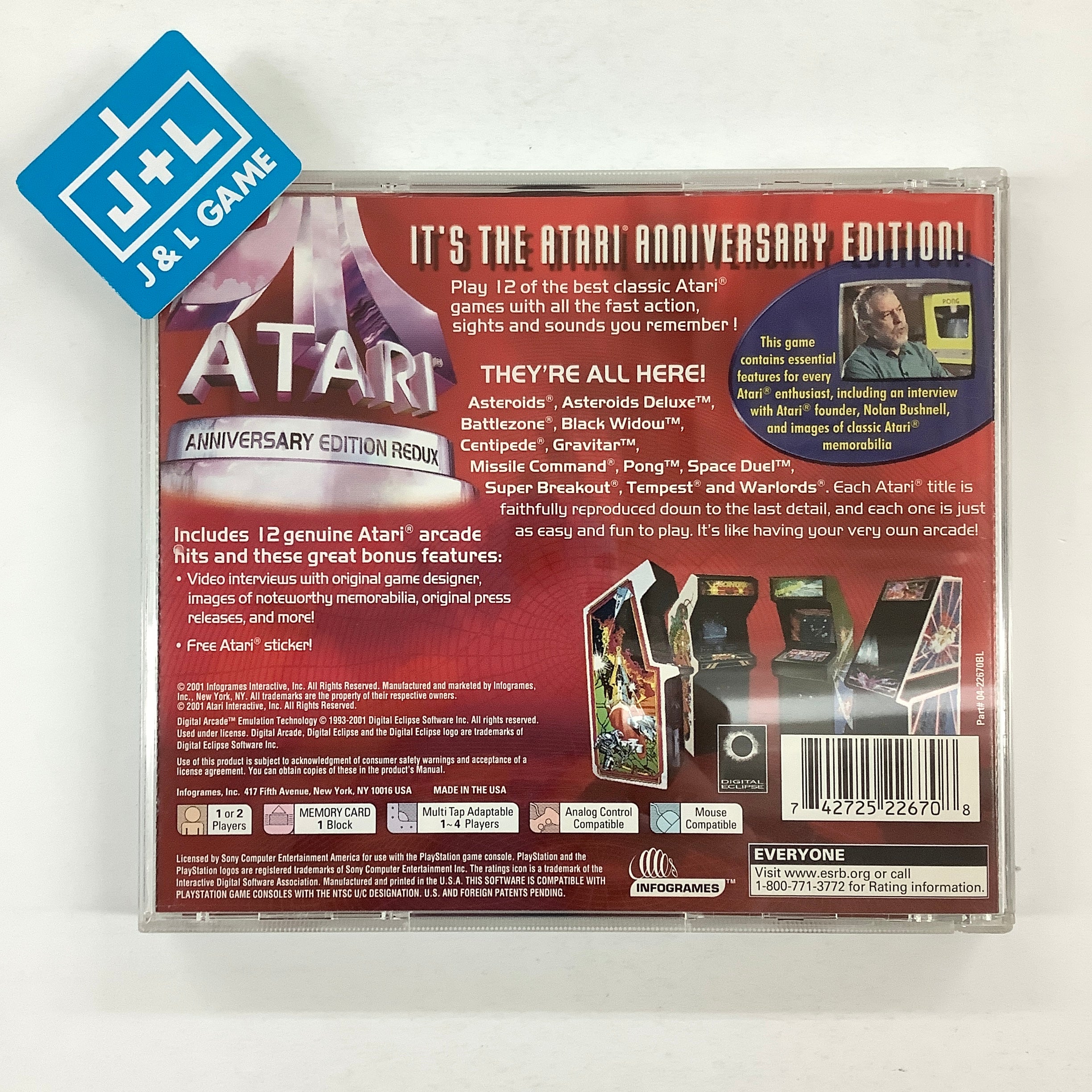 Atari Anniversary Edition Redux - (PS1) PlayStation 1 [Pre-Owned] Video Games Infogrames   