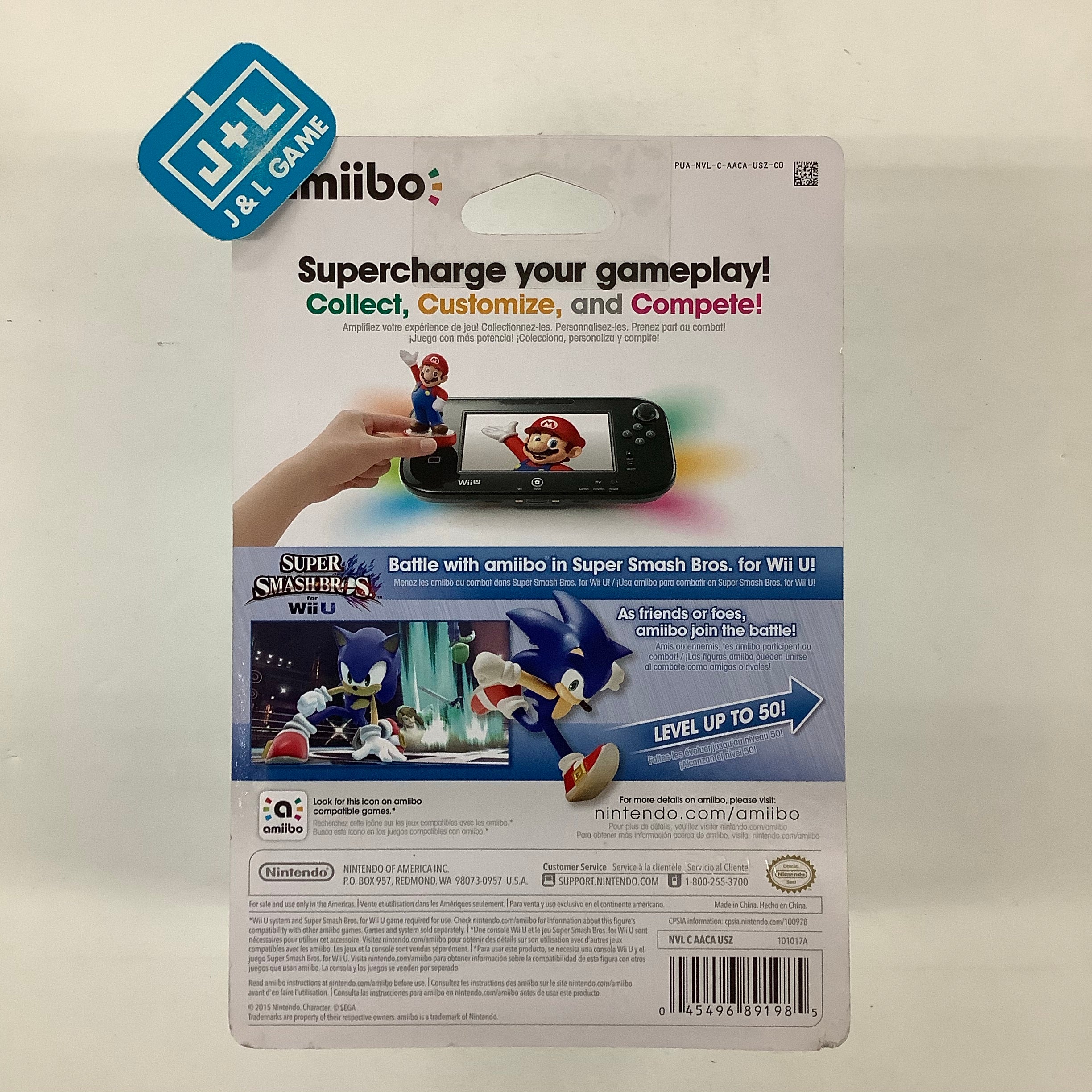Sonic (Super Smash Bros. series) - Nintendo WiiU Amiibo | J&L Game